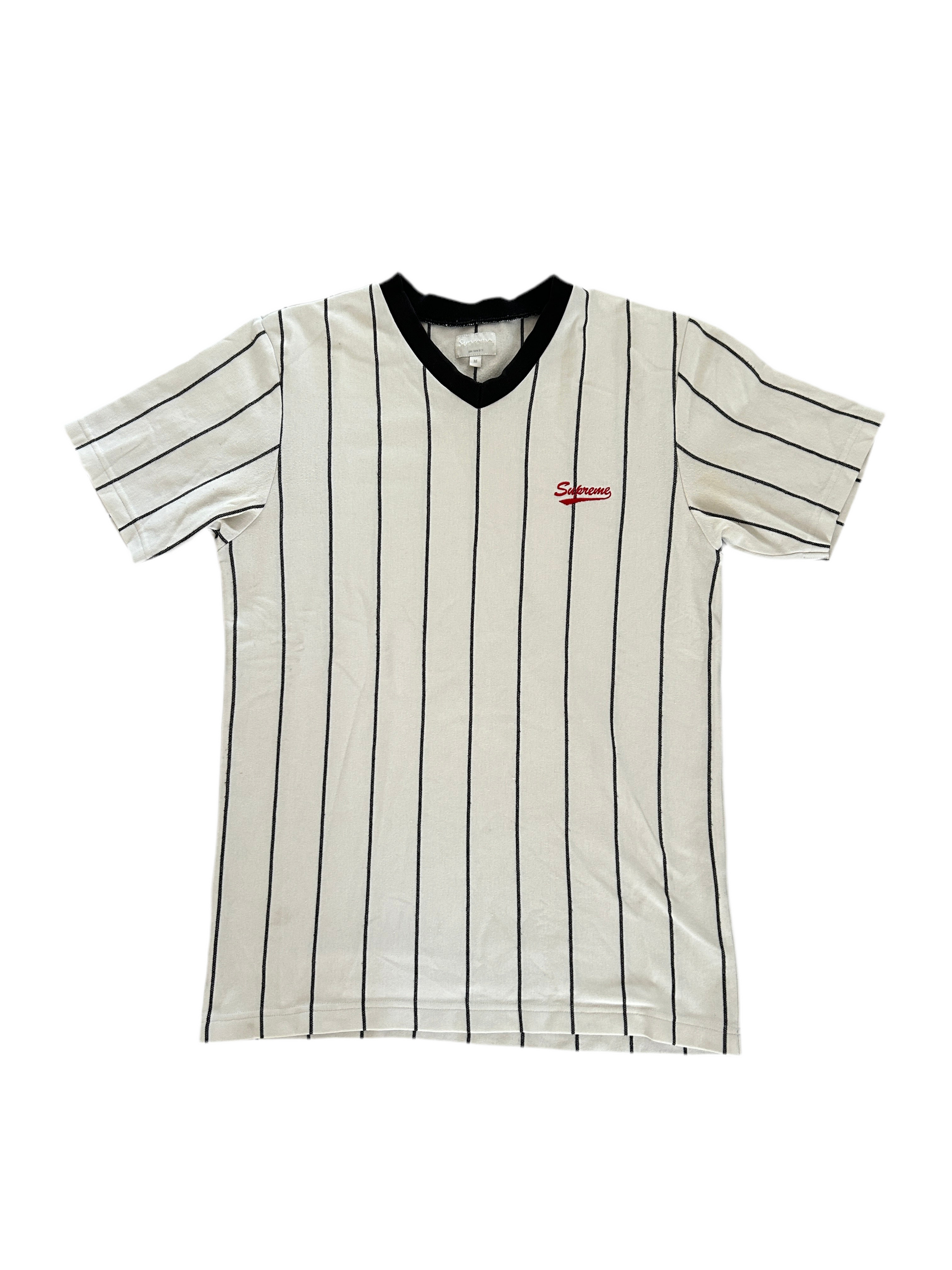 SUPREME PINSTRIPE SOCCER TEE (M)