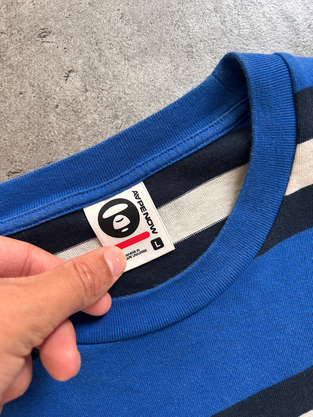 AAPE NOW STRIPE LONGSLEEVE (L)