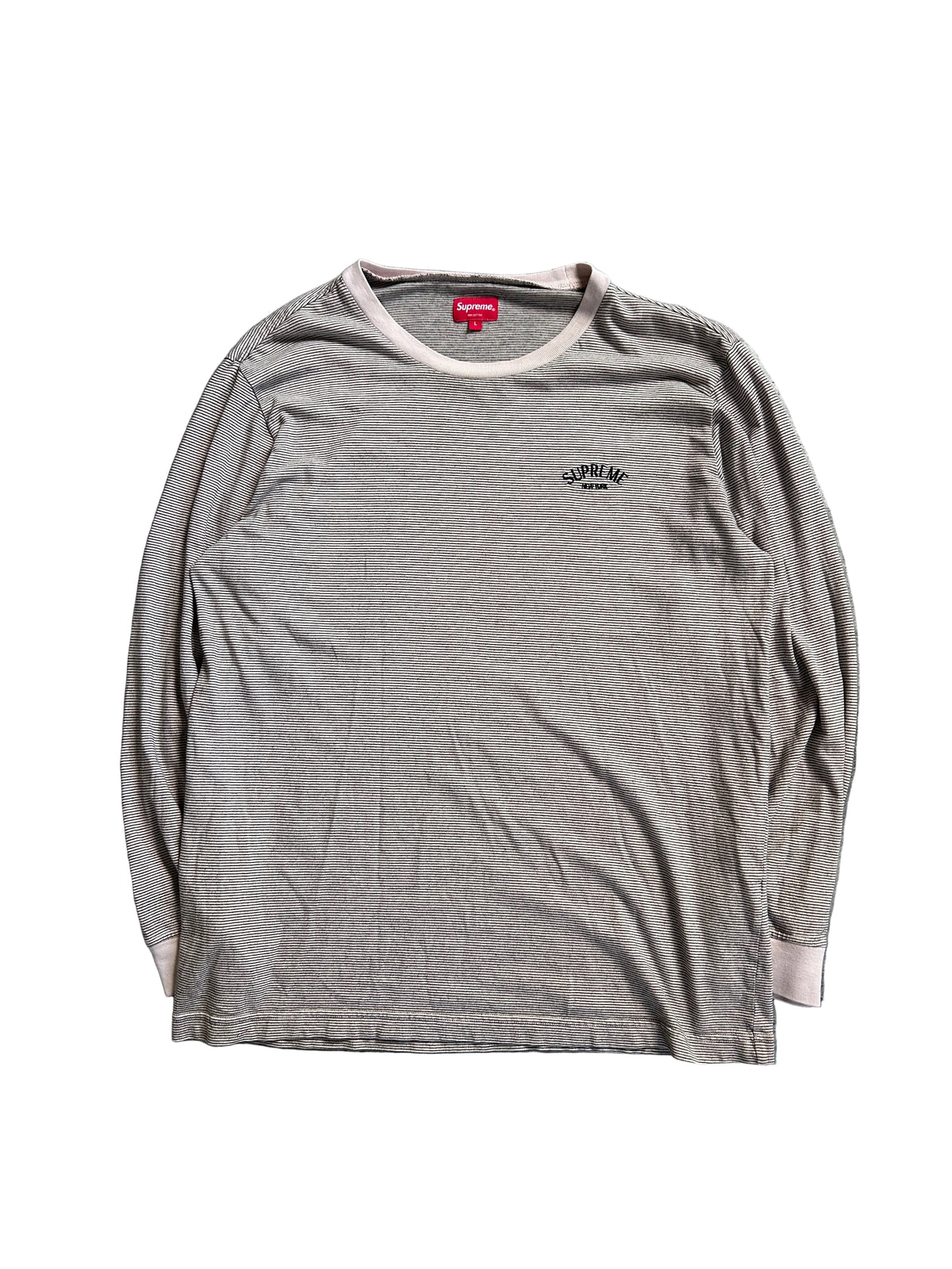 SUPREME MICRO STRIPE LONGSLEEVE (L)