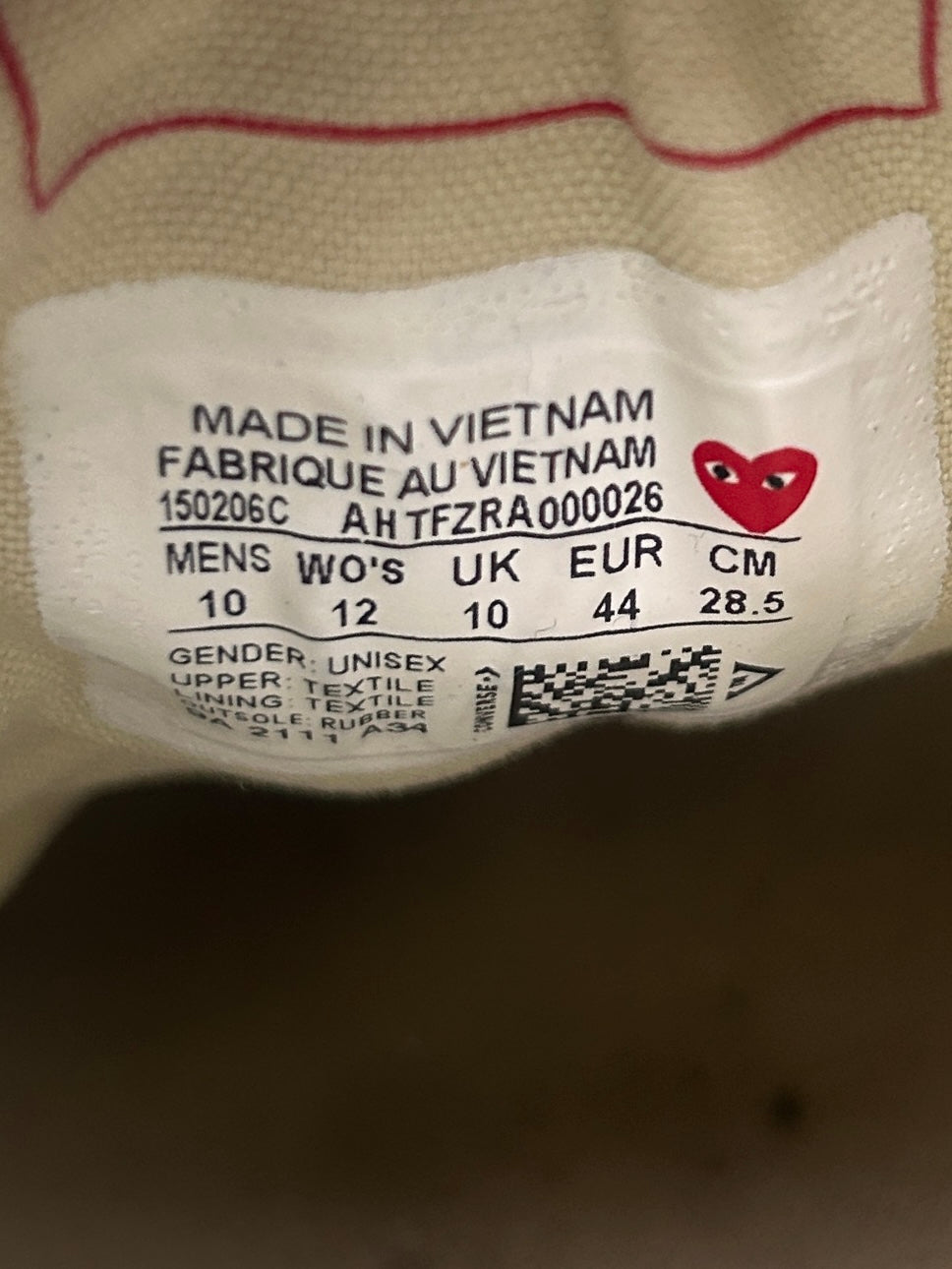 CONVERSE CHUCK 70 X CDG (44EU)
