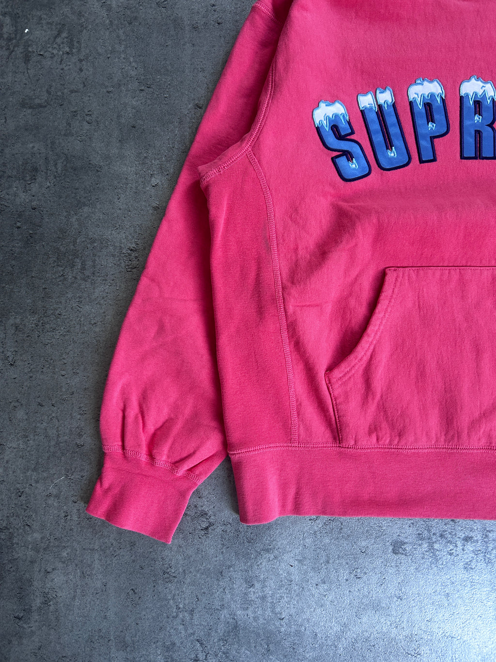 SUPREME ICE ARC HOODIE “BRIGHT CORAL” (M)