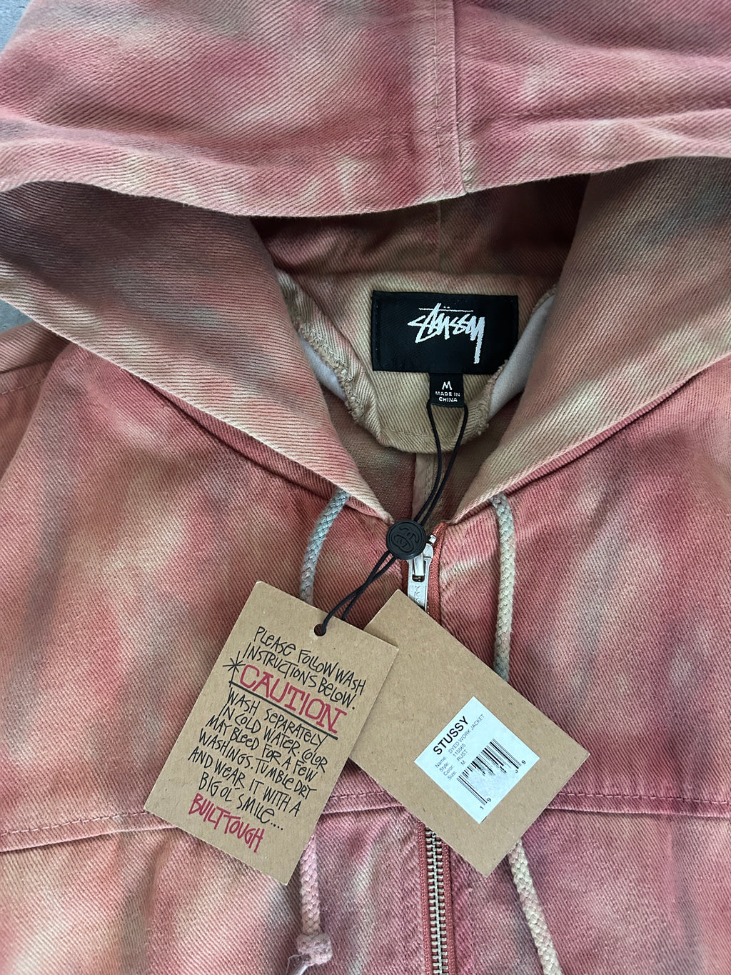 STUSSY TIE DYE WORKWEAR JACKET (M)