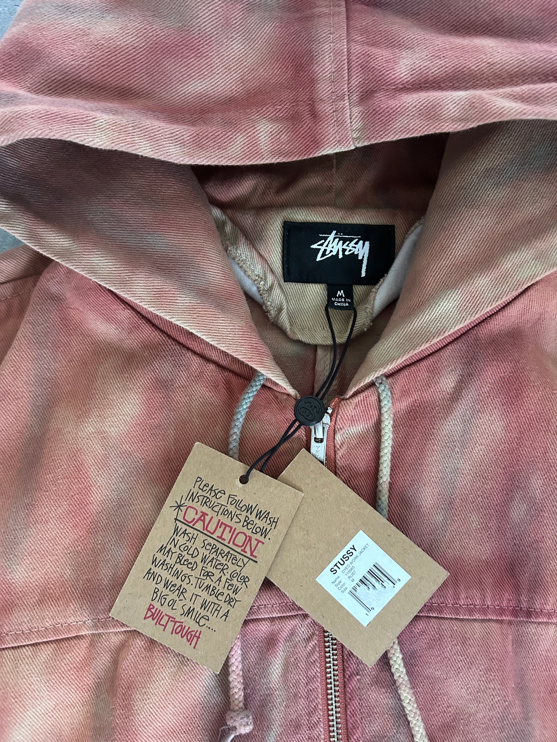 STUSSY TIE DYE WORKWEAR JACKET (M)