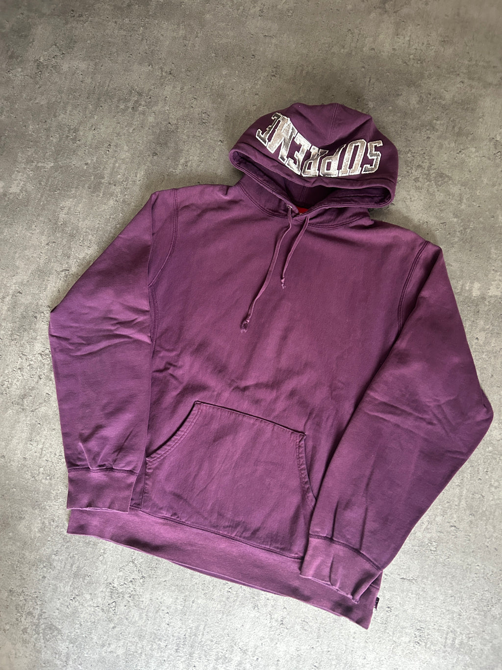 SUPREME SEQUIN ARC HOODED HOODIE (XL)