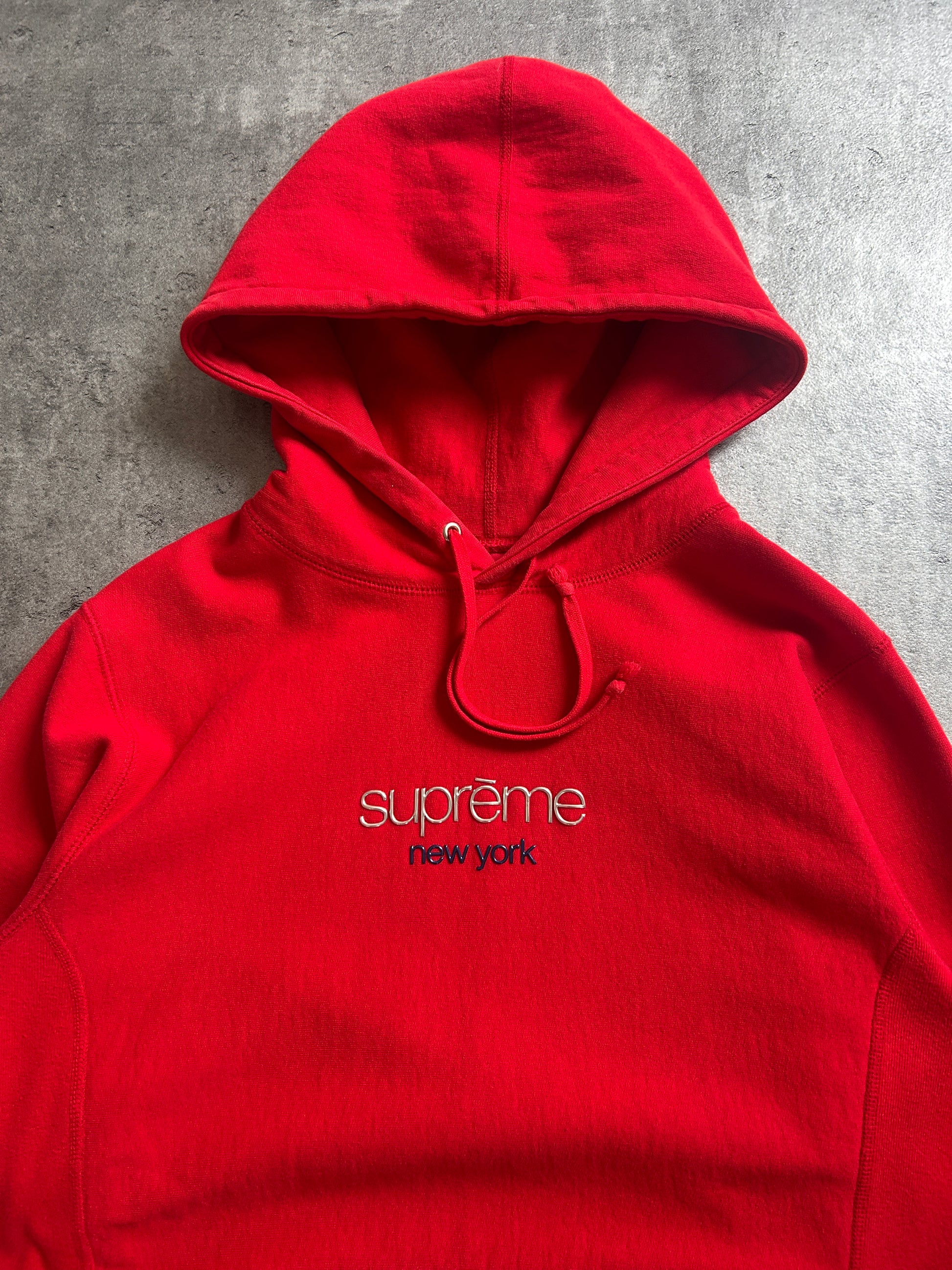 SUPREME CHROME CLASSIC LOGO HOODIE (M)