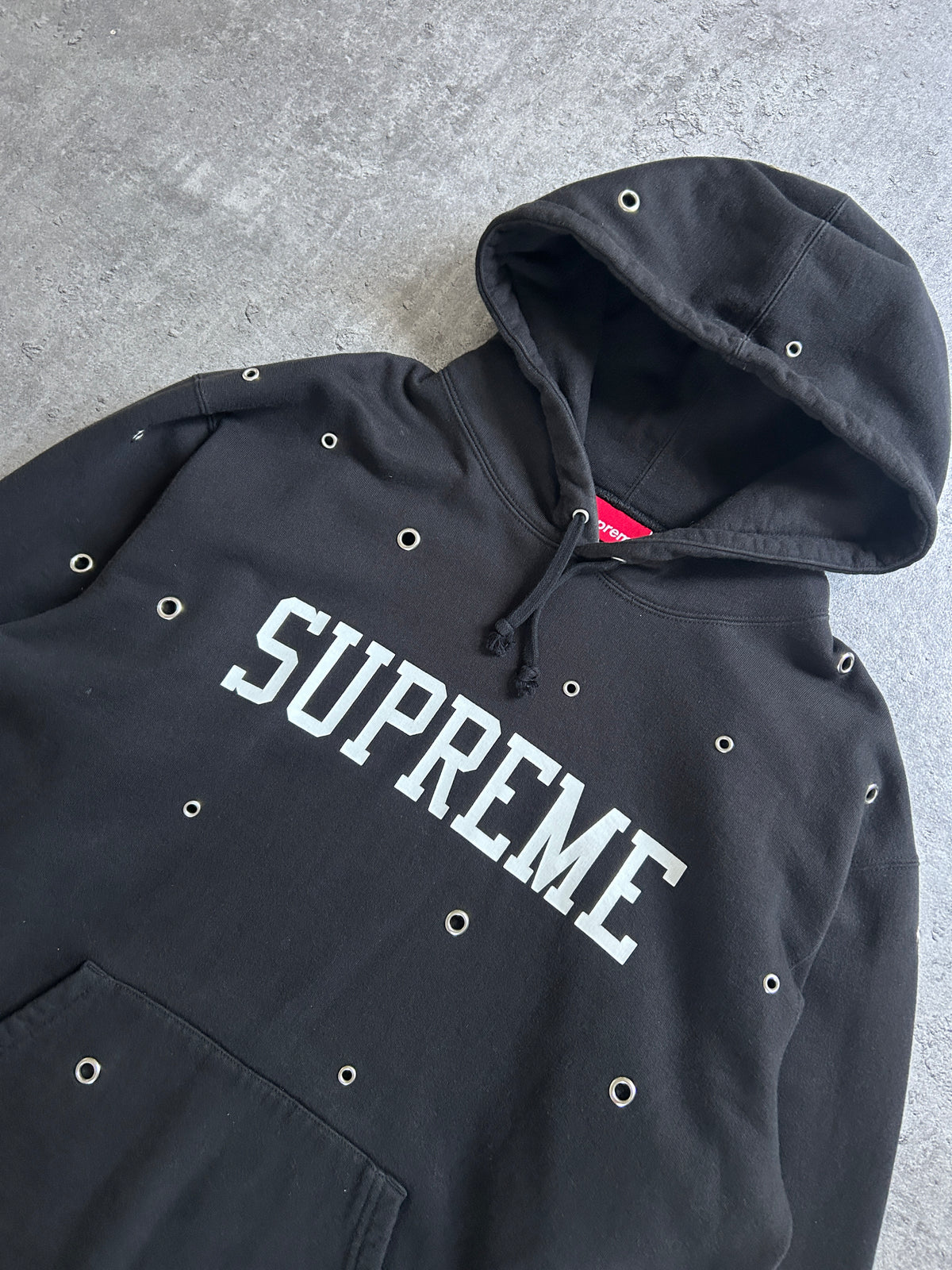 SUPREME EYELET HOODIE (L)