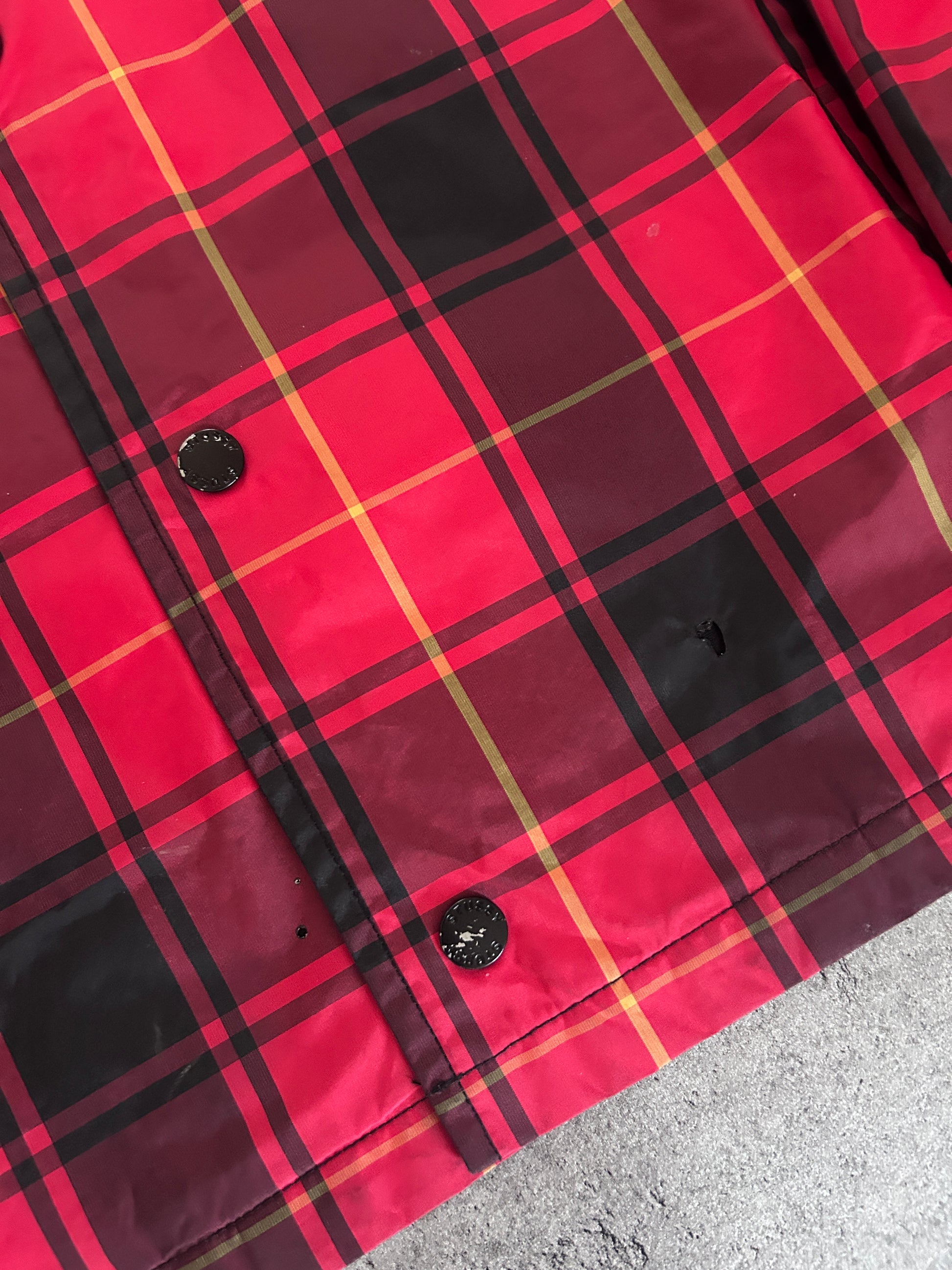 STUSSY COACH JACKET “RED PLAID” (L)