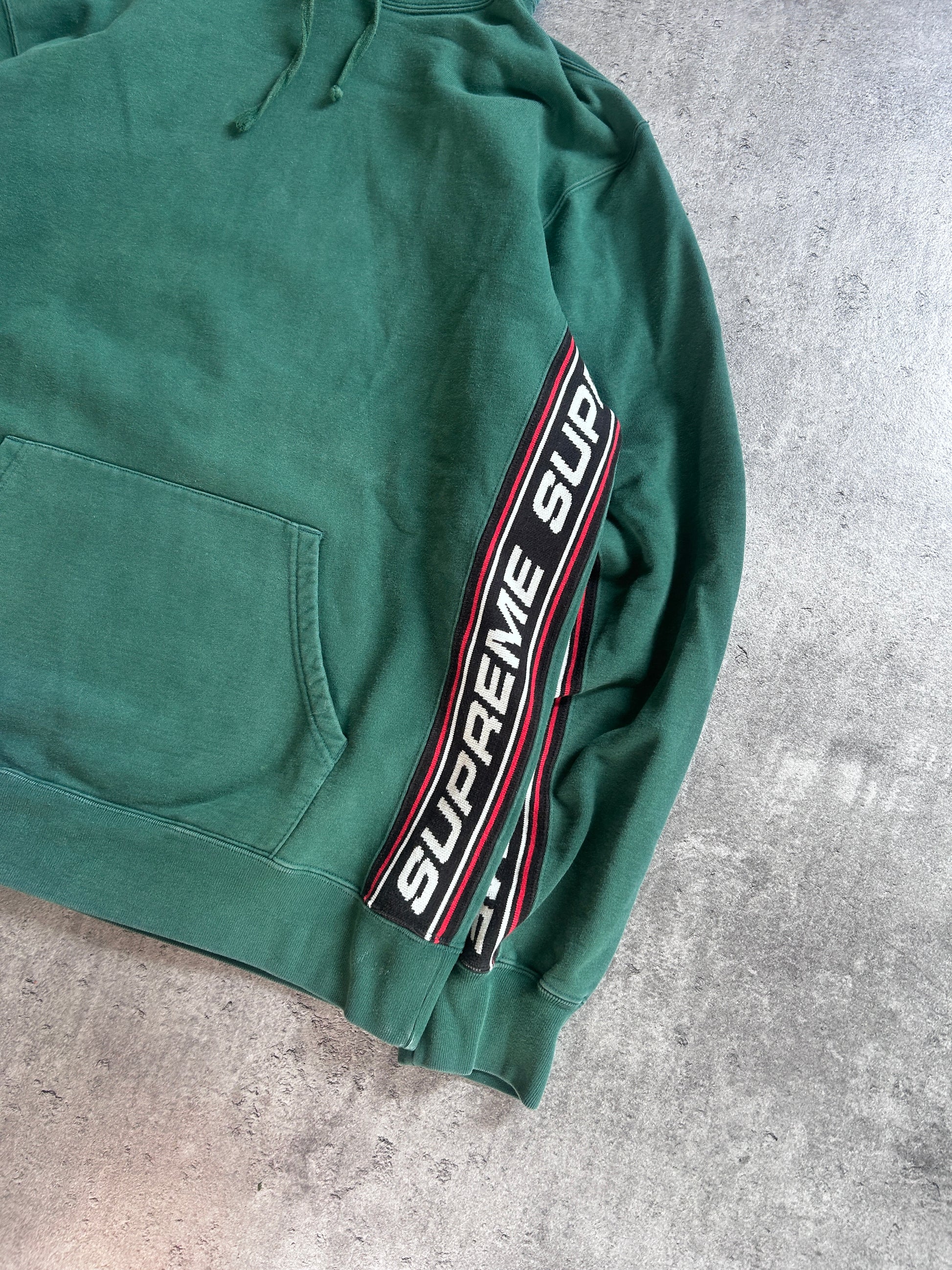 SUPREME TEXT RIB HOODIE FW19 (XL)