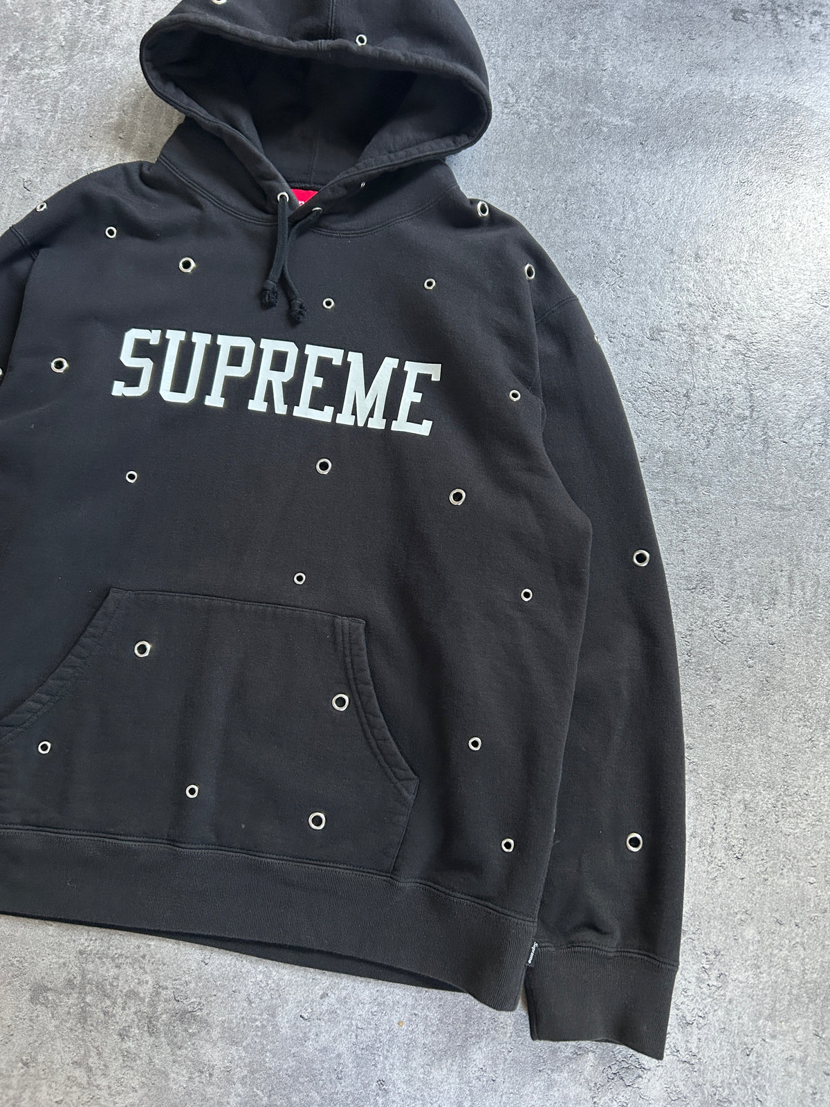 SUPREME EYELET HOODIE (L)