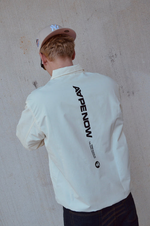 AAPE NOW COACH JACKET “WHITE” (L/XL)