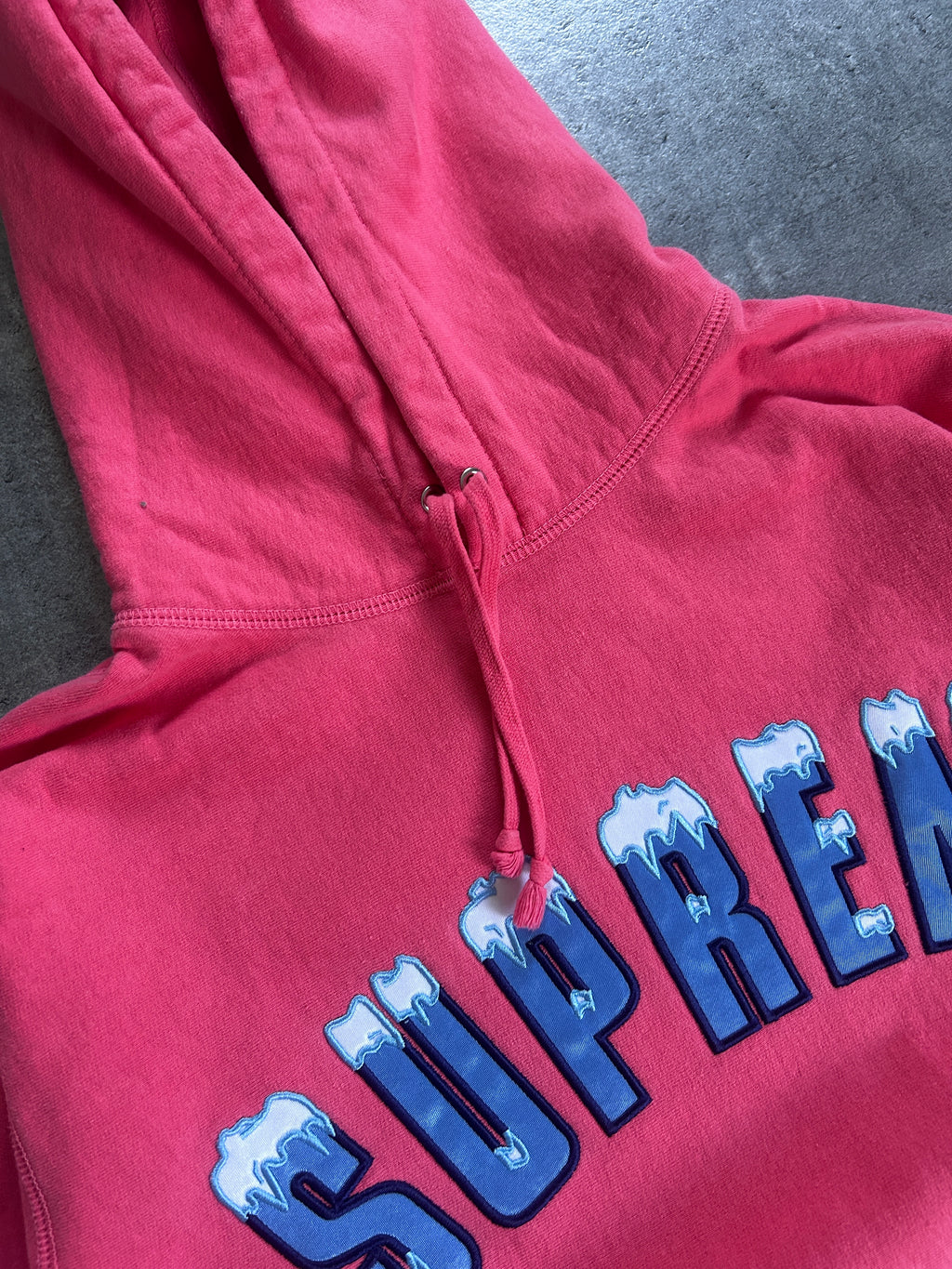 SUPREME ICE ARC HOODIE “BRIGHT CORAL” (M)
