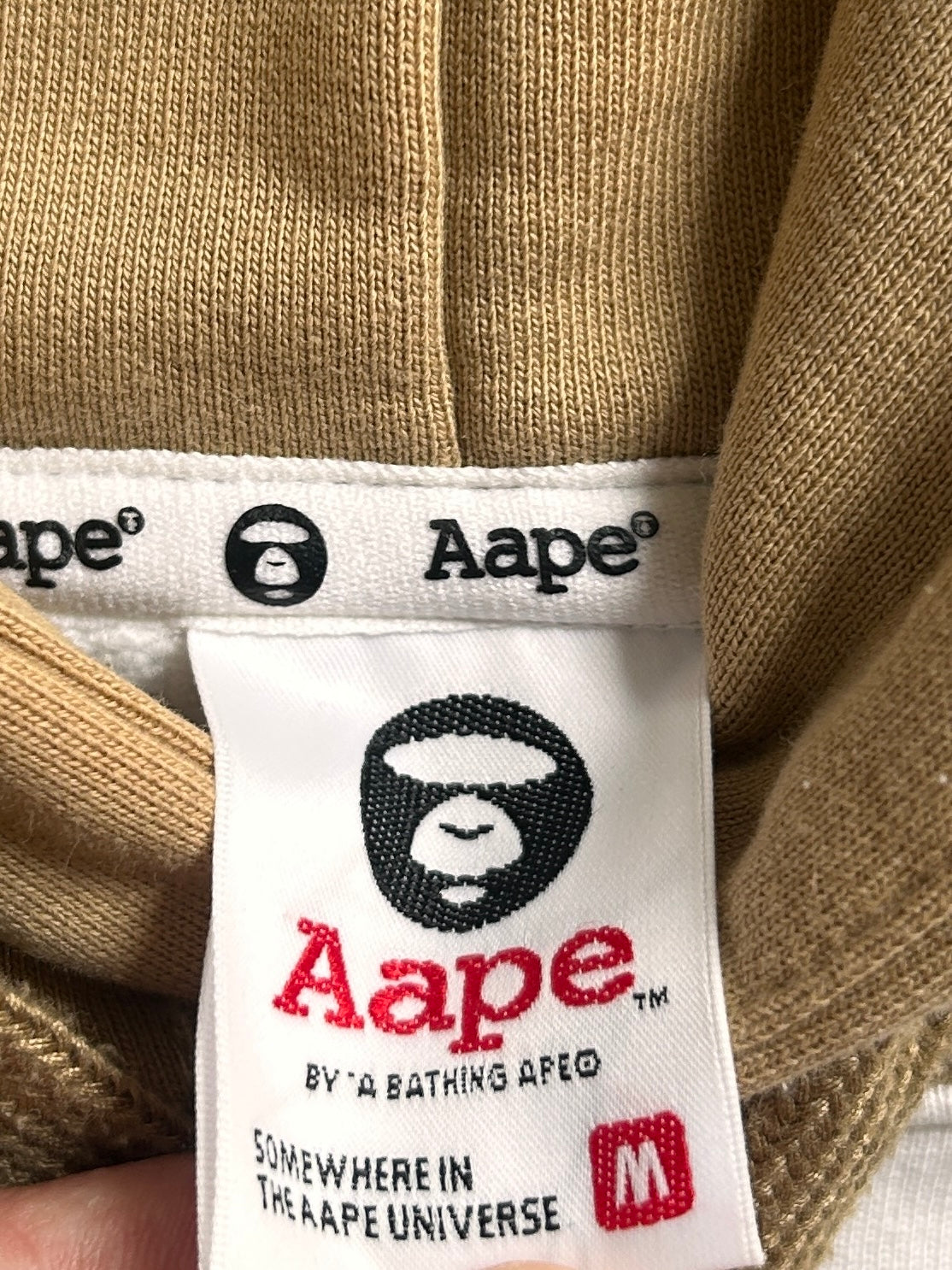 AAPE NOW BIG STRIPE HOODIE (M)
