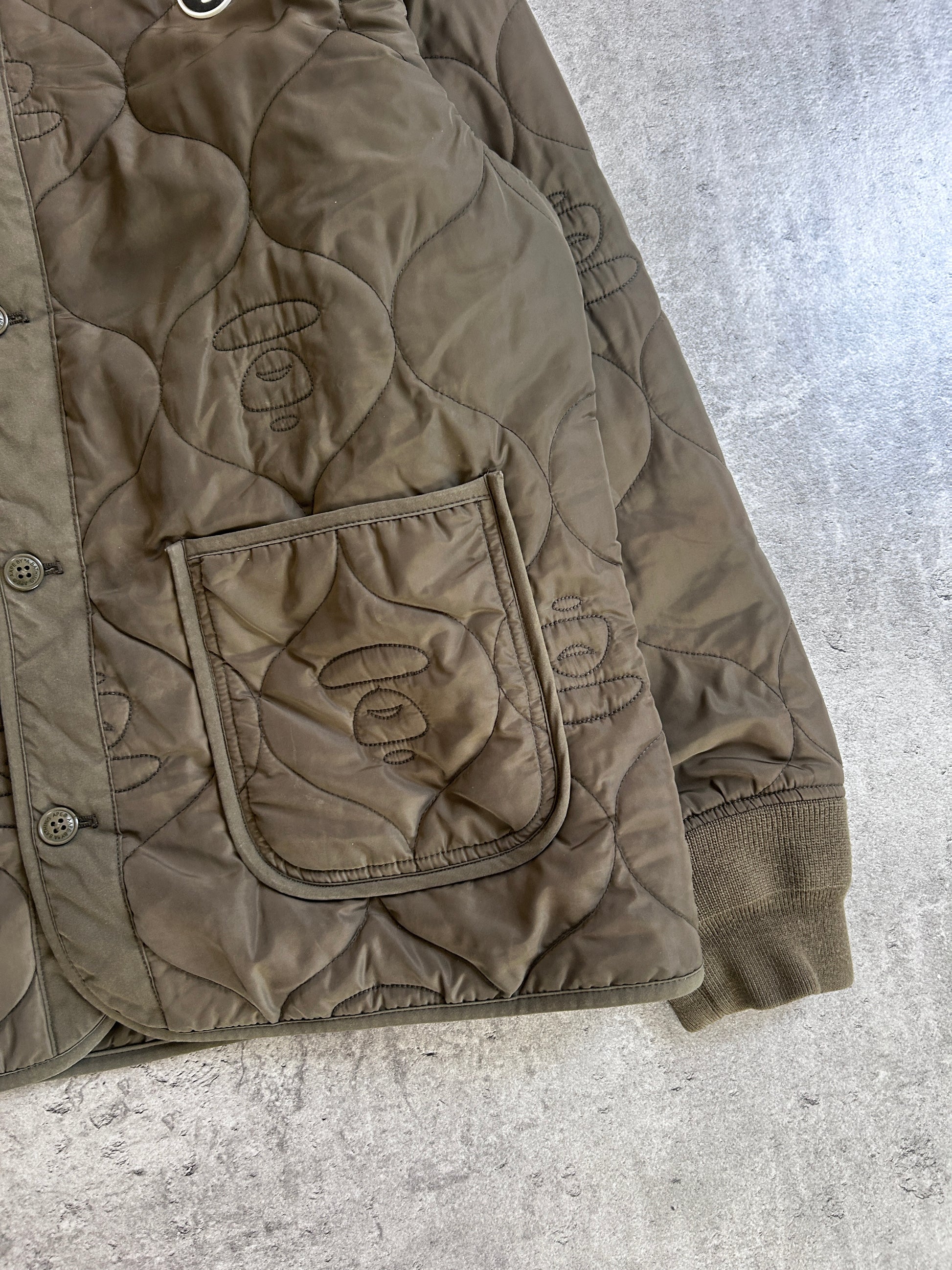 AAPE NOW QUILTED JACKET “KHAKI” (L)