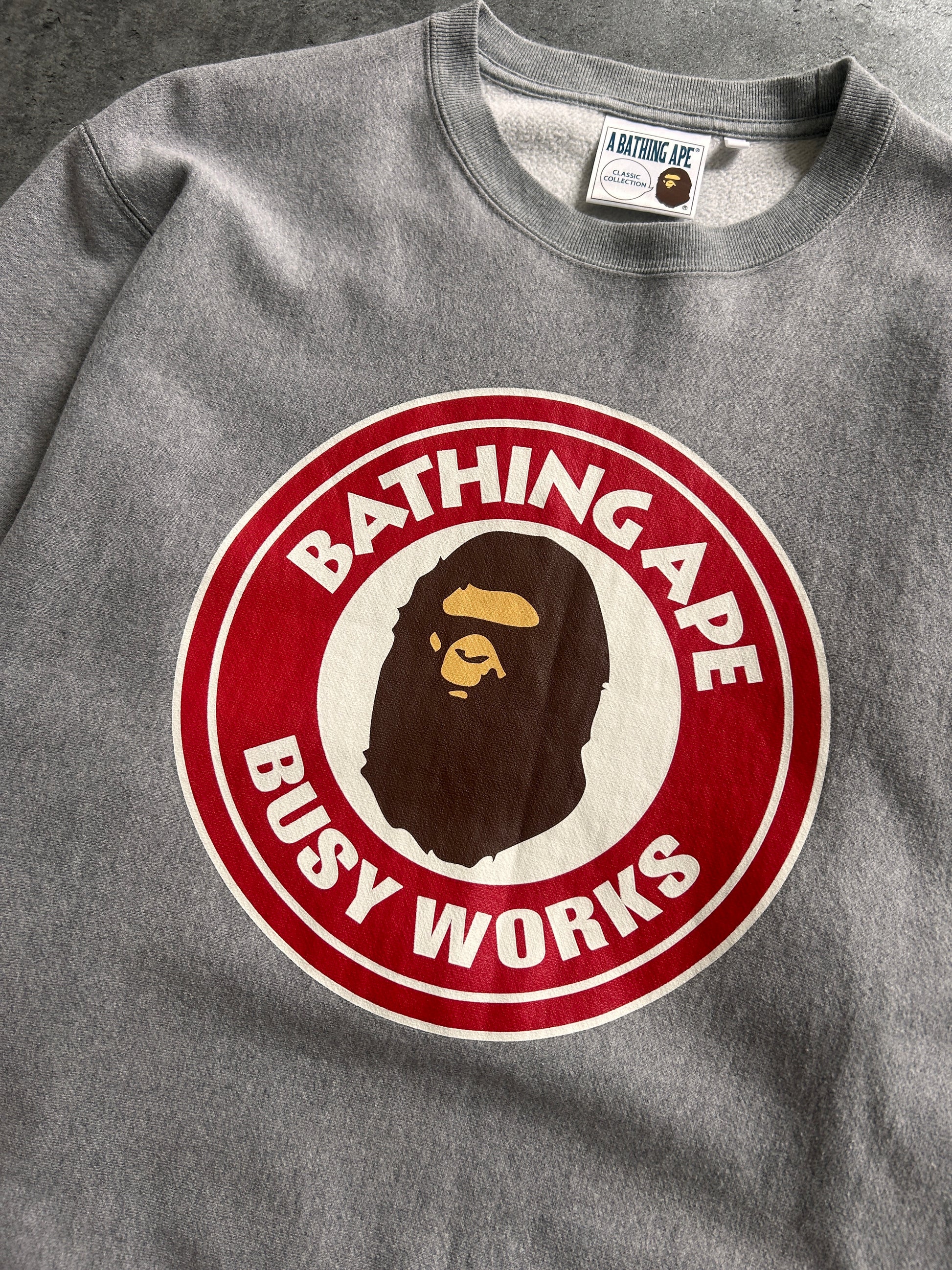 BAPE CLASSIC BUSY WORKS CREWNECK (M)