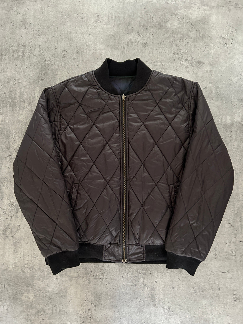 STÜSSY PLAID REVERSIBLE BOMBER JACKET (L)