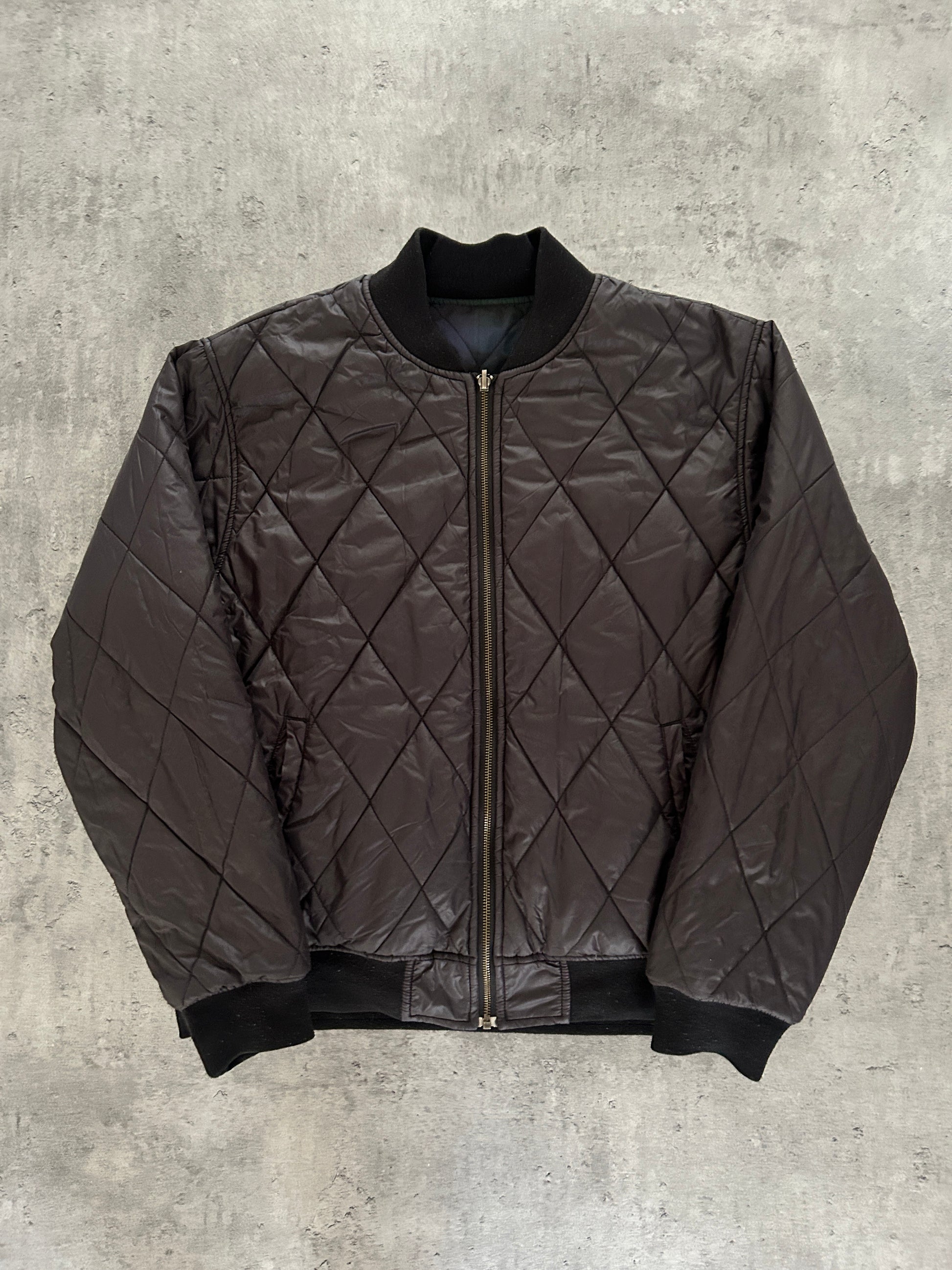 STÜSSY PLAID REVERSIBLE BOMBER JACKET (L)