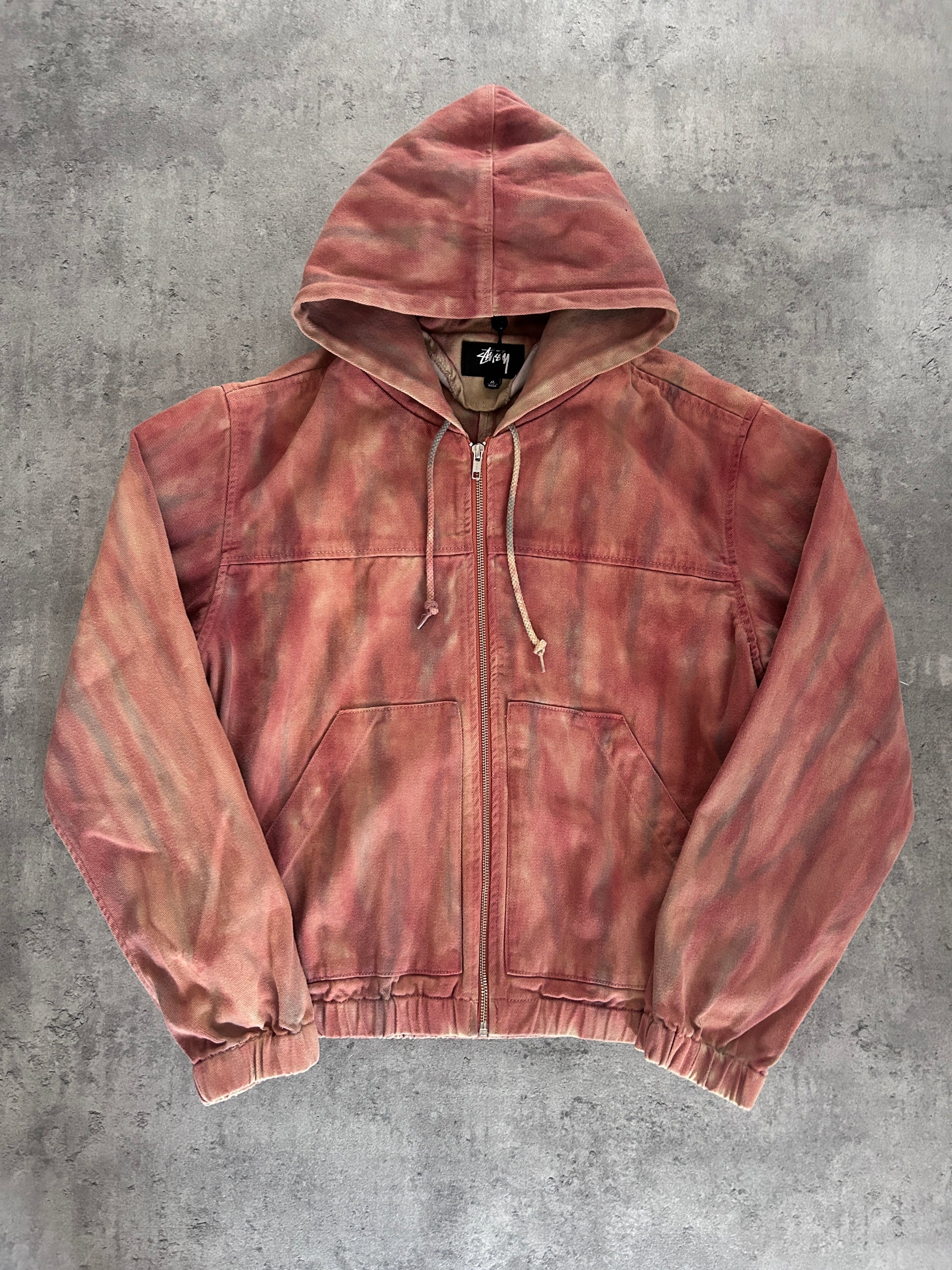 STUSSY TIE DYE WORKWEAR JACKET (M)