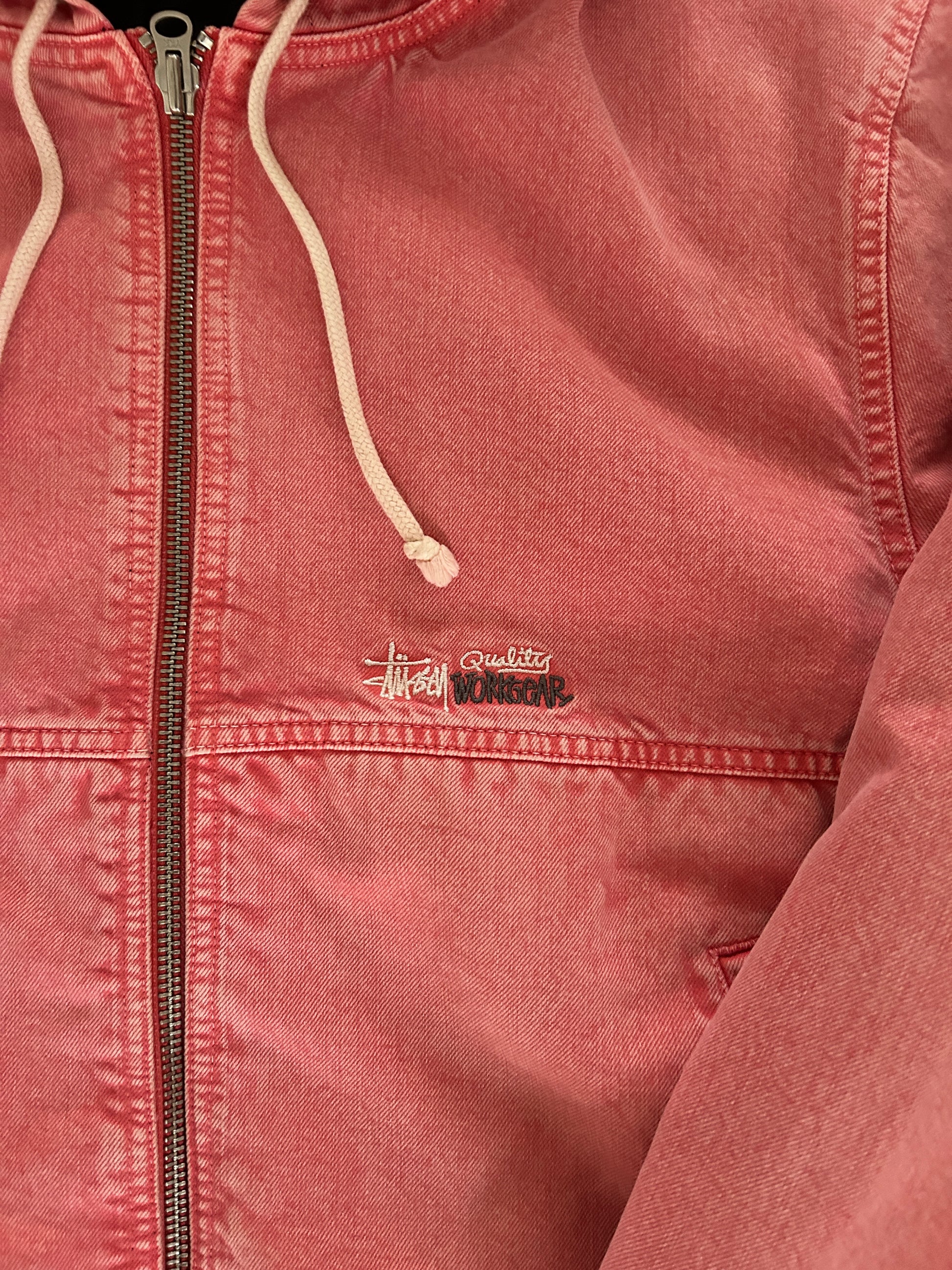 STÜSSY WORKGEAR PINK JAKKE (L)