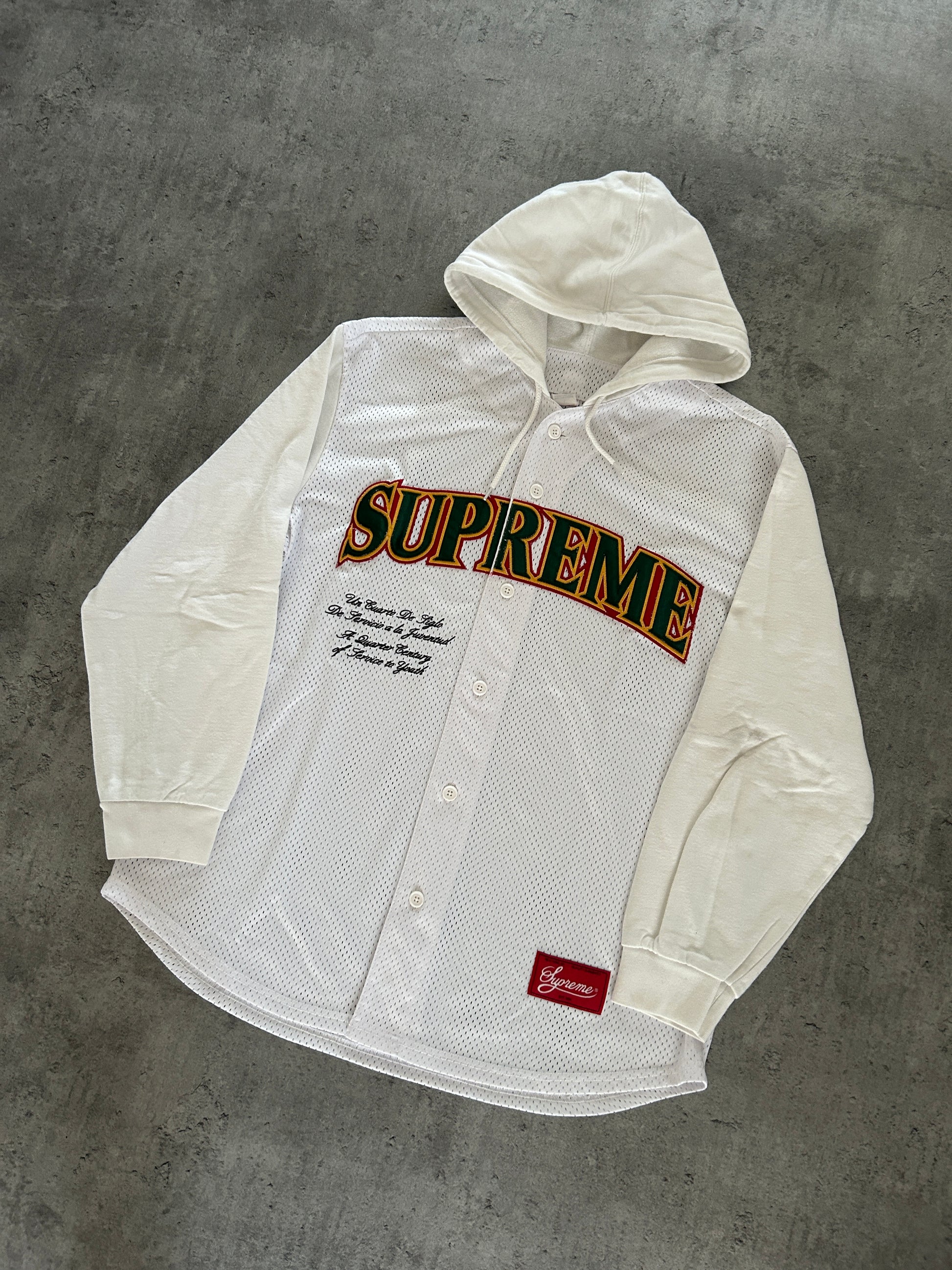 SUPREME MESH HOODIE JERSEY (L)