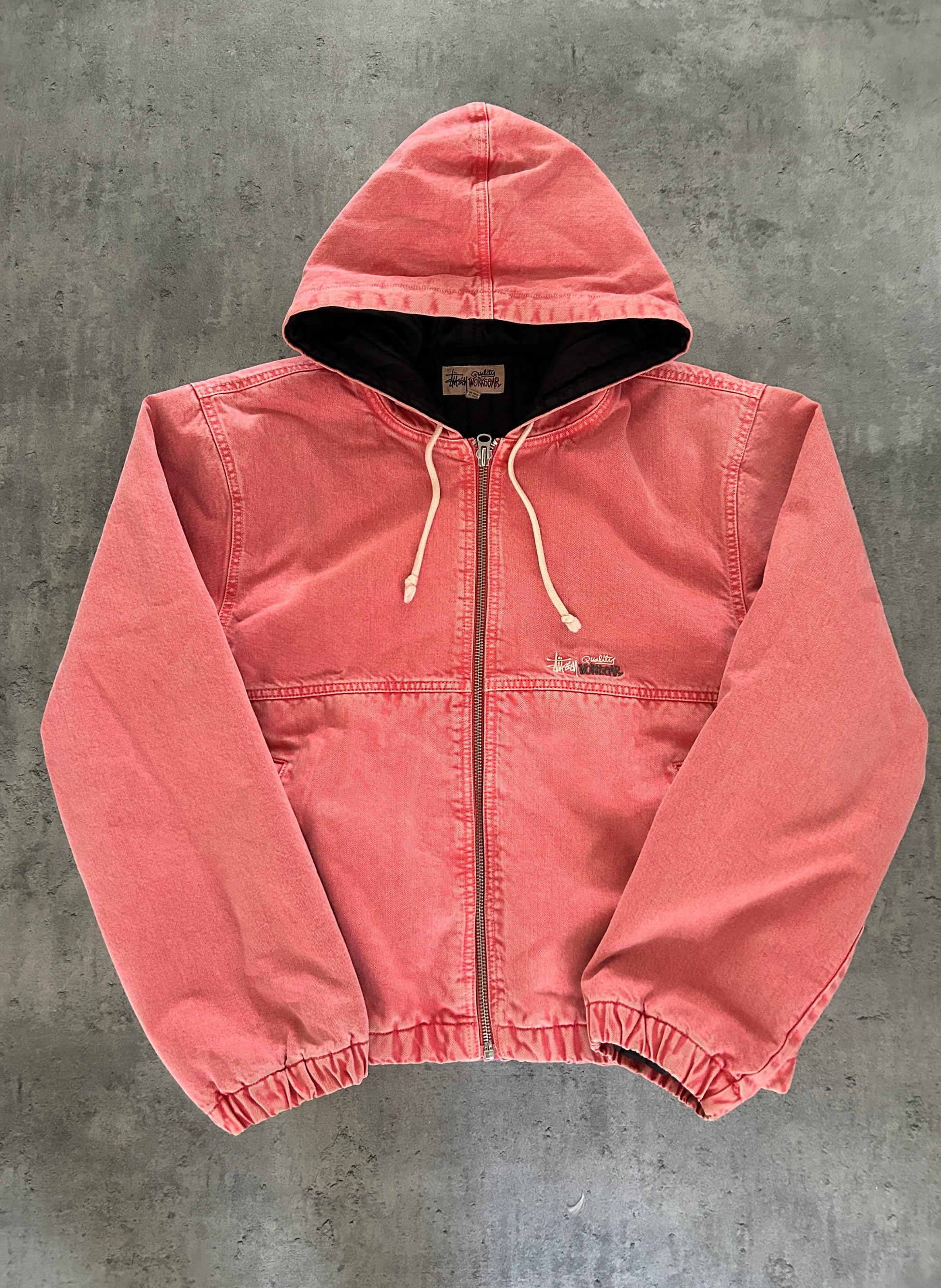 STÜSSY WORKGEAR PINK JAKKE (L)