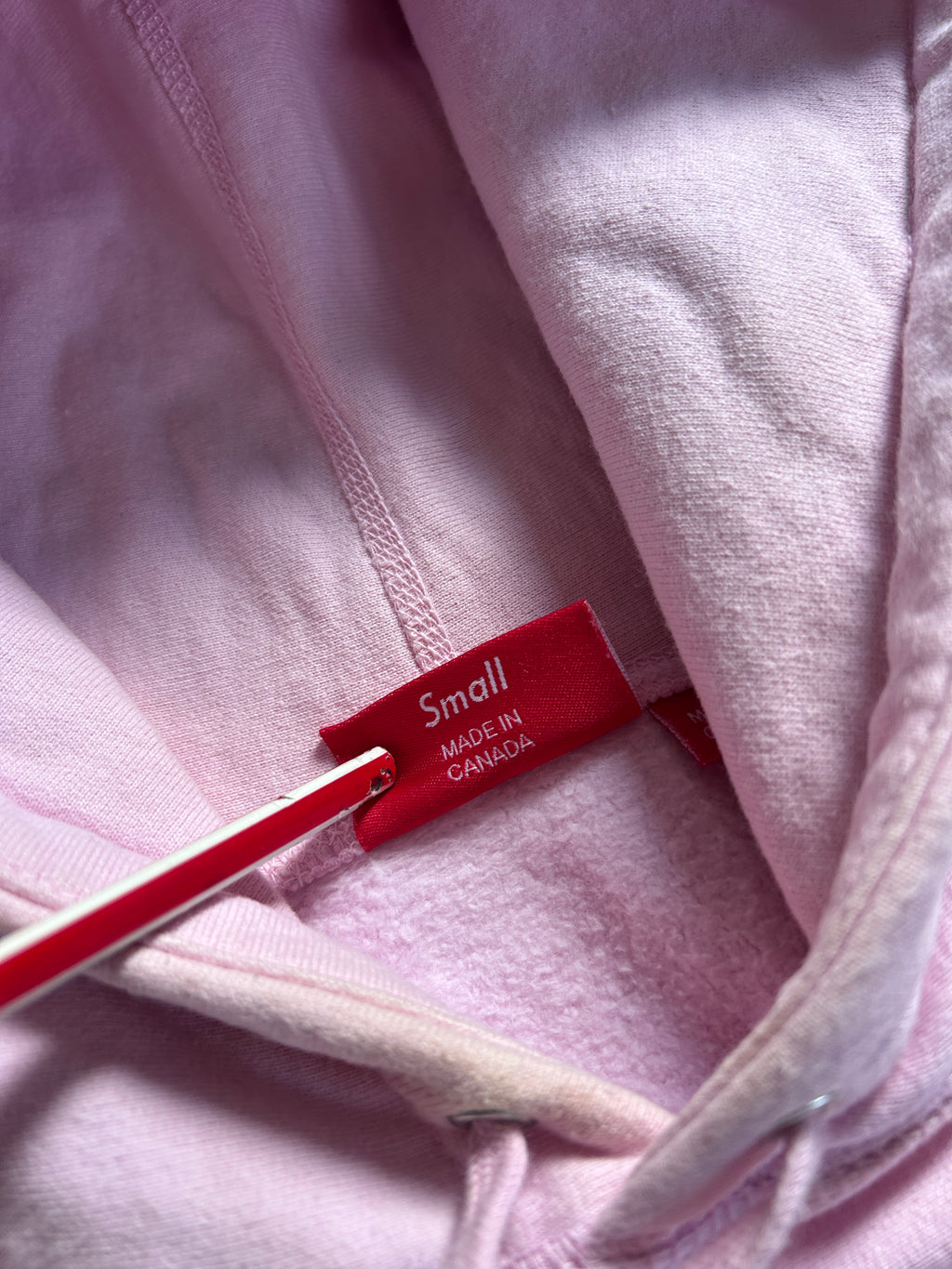 SUPREME DROP SHADOW HOODIE PINK (S)