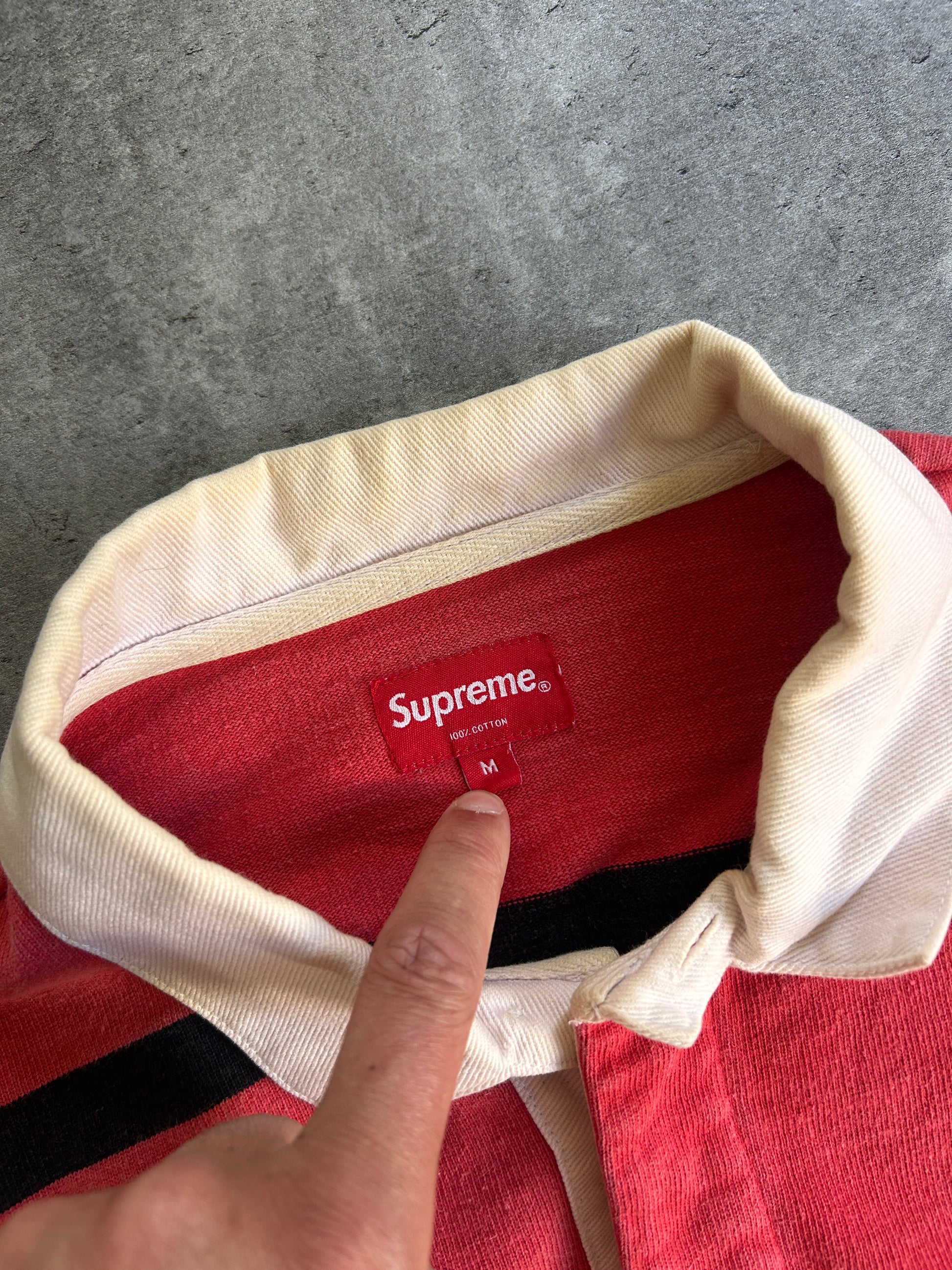 SUPREME STRIPED RUGBY POLO (M)