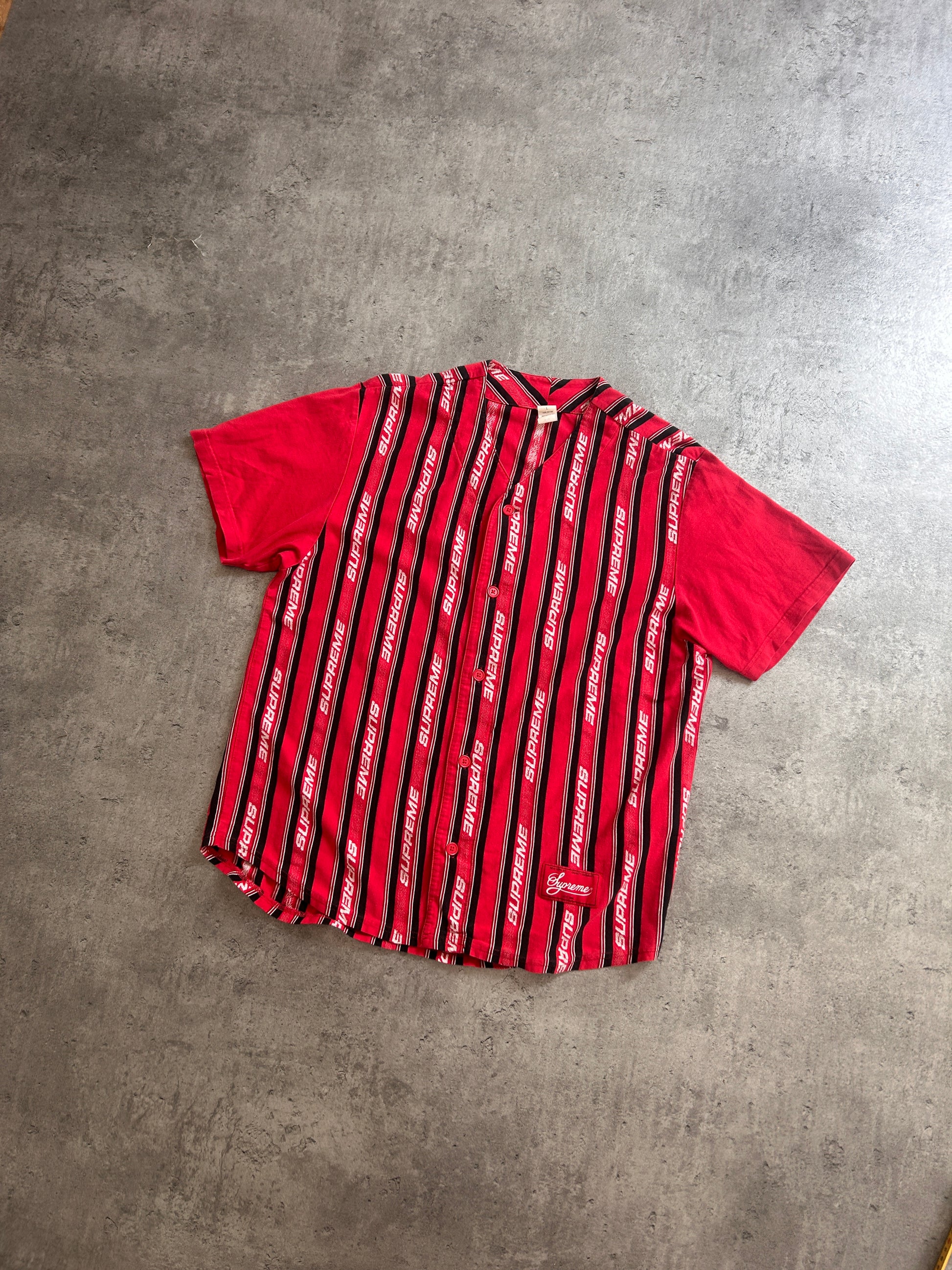 SUPREME JACQUARD LOGO BASEBALL JERSEY (L)