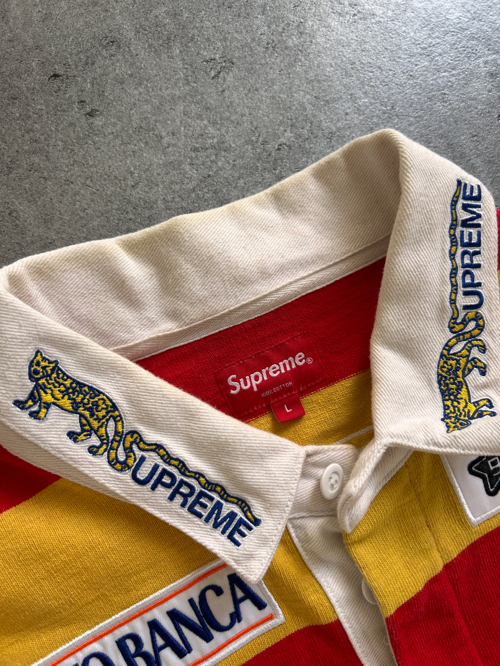 SUPREME STRIPE RUGBY POLO (L)
