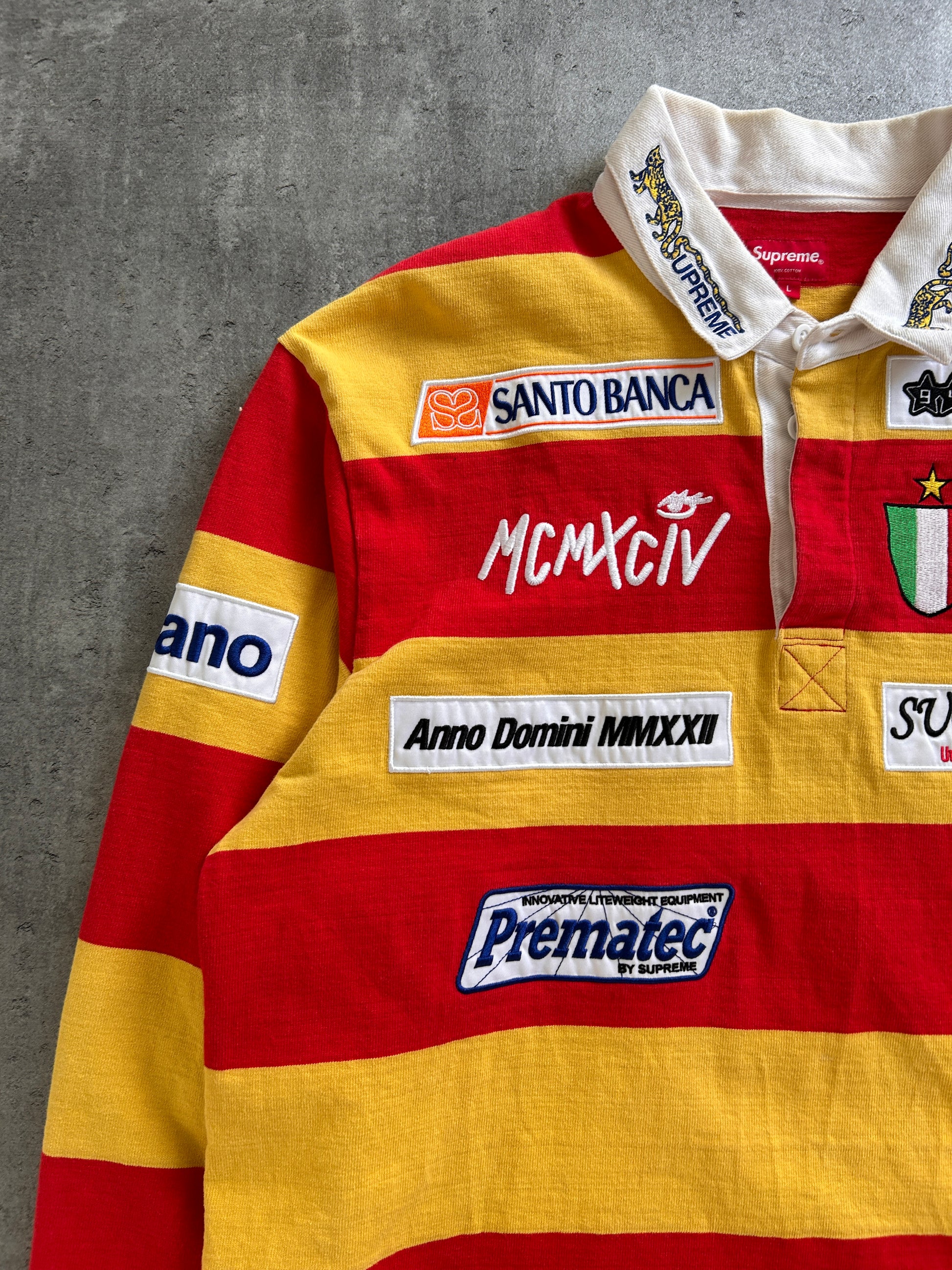 SUPREME STRIPE RUGBY POLO (L)