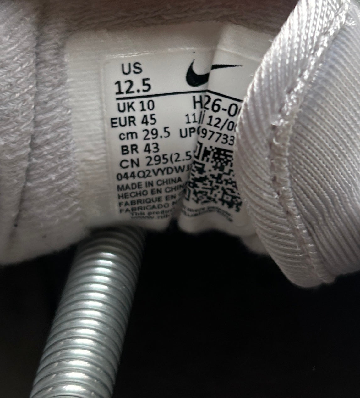 AIR MAX 1 “PURE PLATINIUM” 45EU