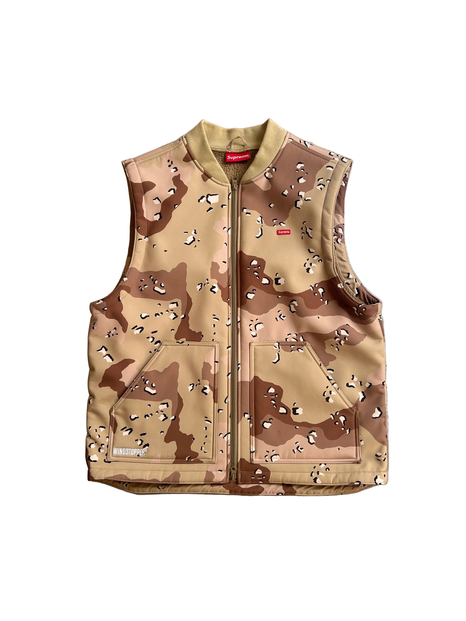 SUPREME X WINDSTOPPER DESERT CAMO VEST (L)