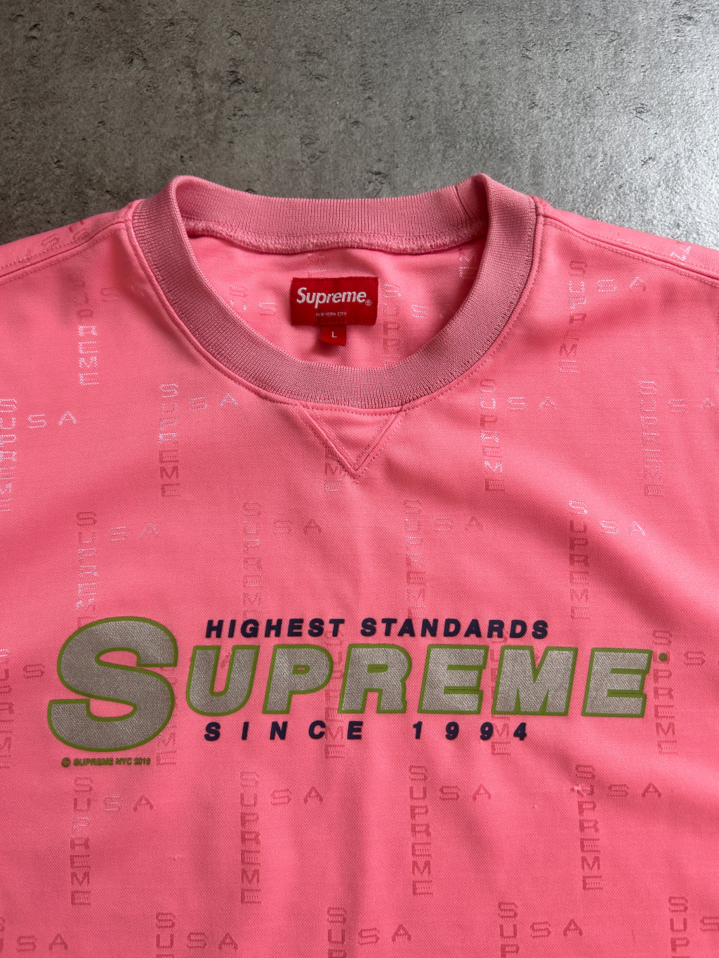 SUPREME HIGHEST STANDARD PINK JERSEY (L)