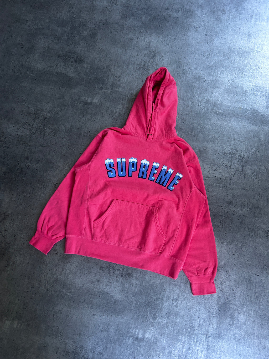 SUPREME ICE ARC HOODIE “BRIGHT CORAL” (M)