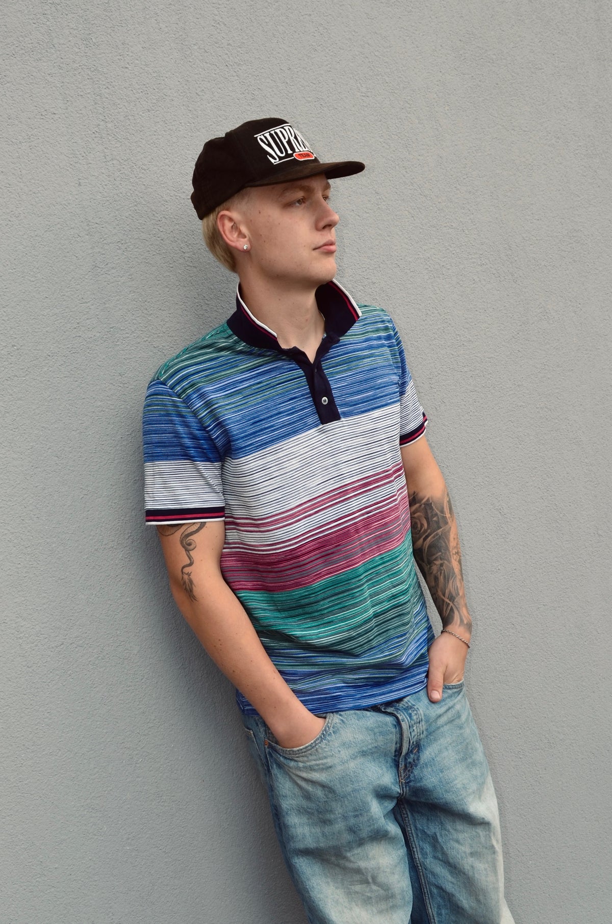 MISSONI STRIPE POLO (L)