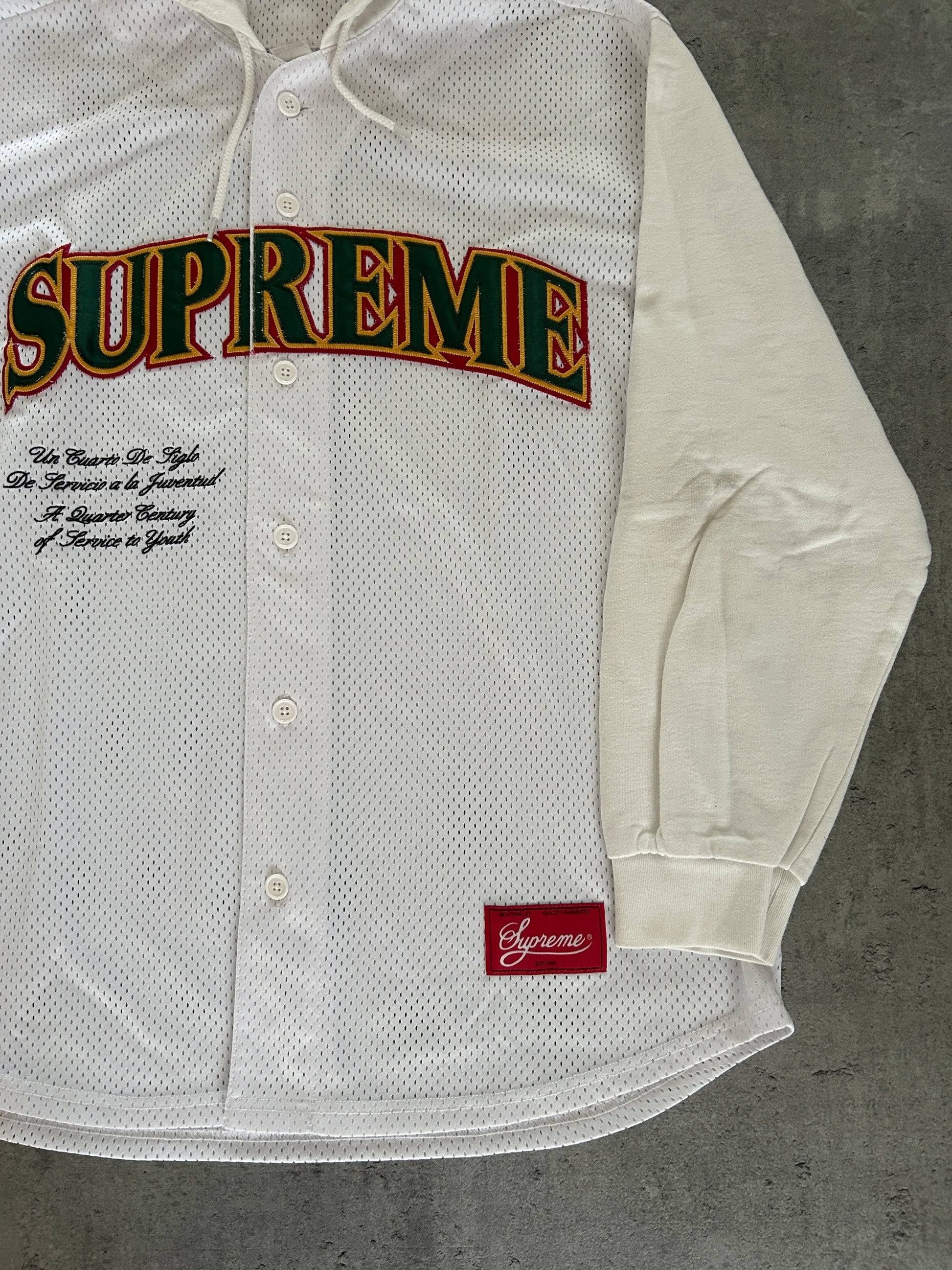 SUPREME MESH HOODIE JERSEY (L)