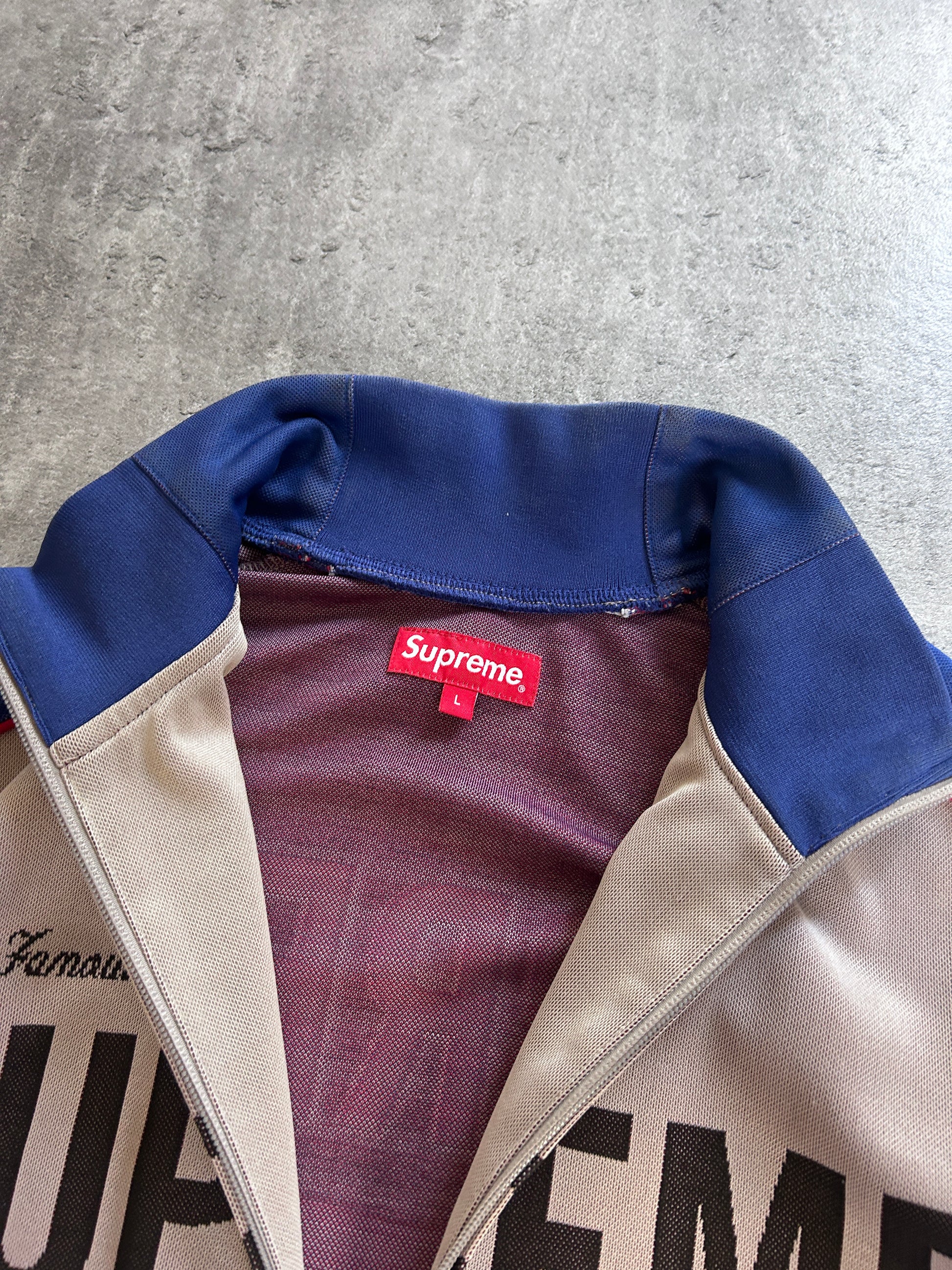 SUPREME PHONE NUMBER TRACK JACKET (L)