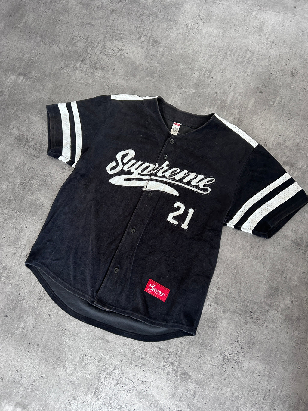 SUPREME VELOUR BASEBALL JERSEY (L)