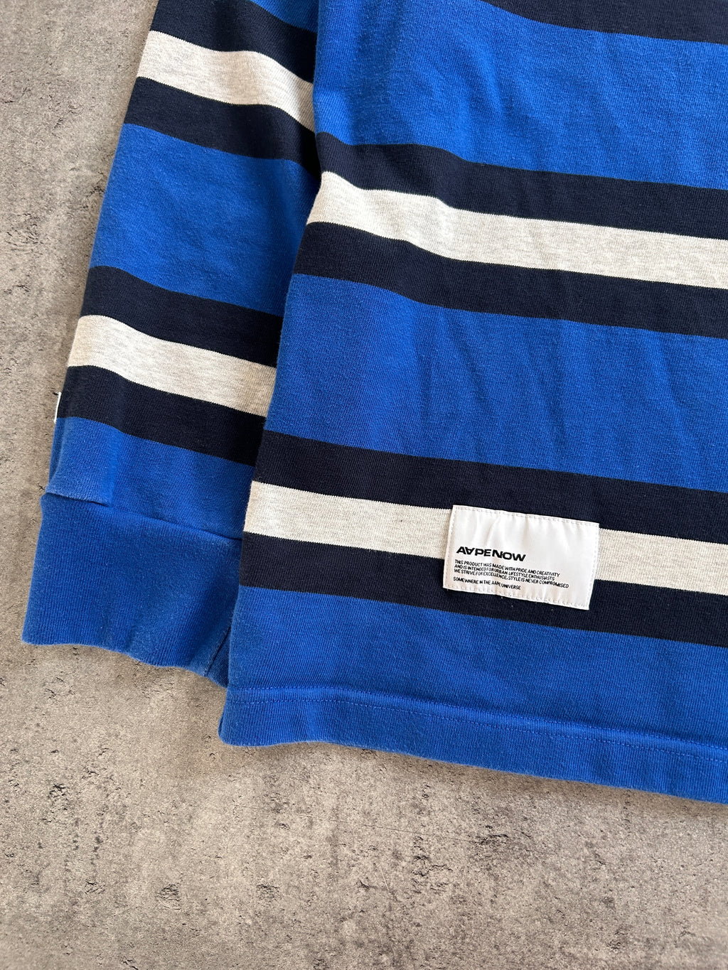 AAPE NOW STRIPE LONGSLEEVE (L)