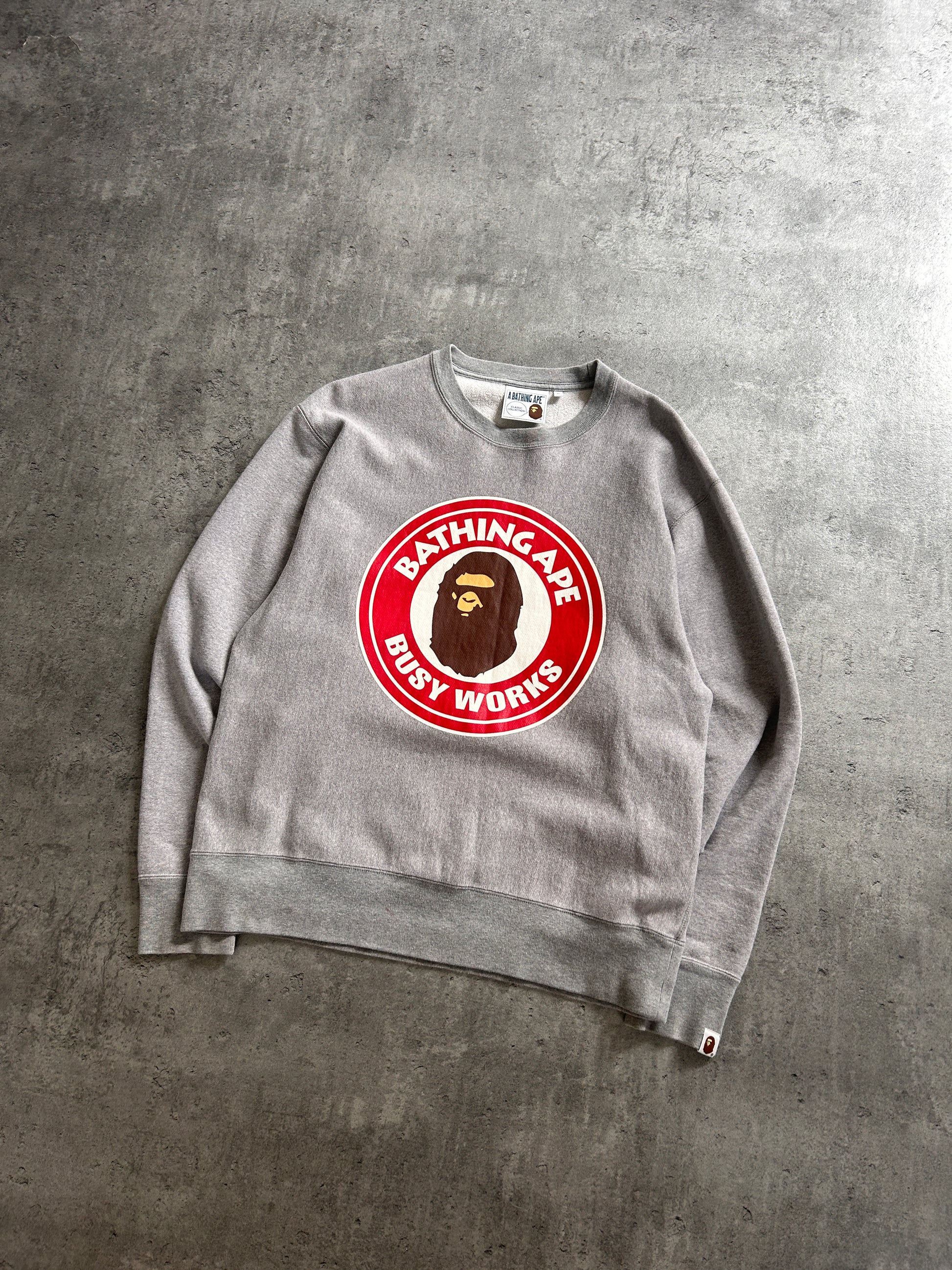 BAPE CLASSIC BUSY WORKS CREWNECK (M)