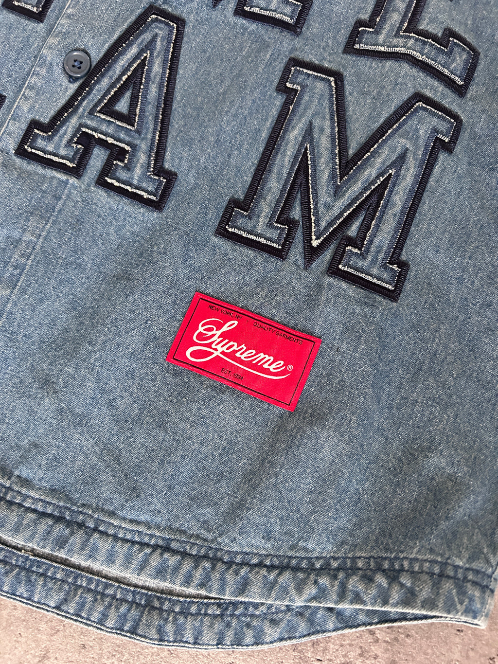 SUPREME WORLDFAMOUS DENIM JERSEY (L/XL)