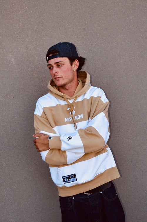 AAPE NOW BIG STRIPE HOODIE (M)