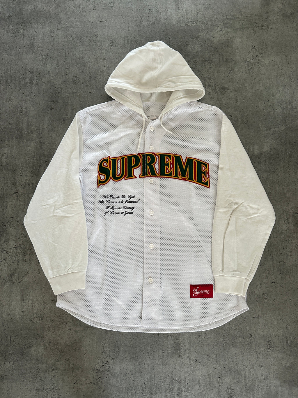 SUPREME MESH HOODIE JERSEY (L)
