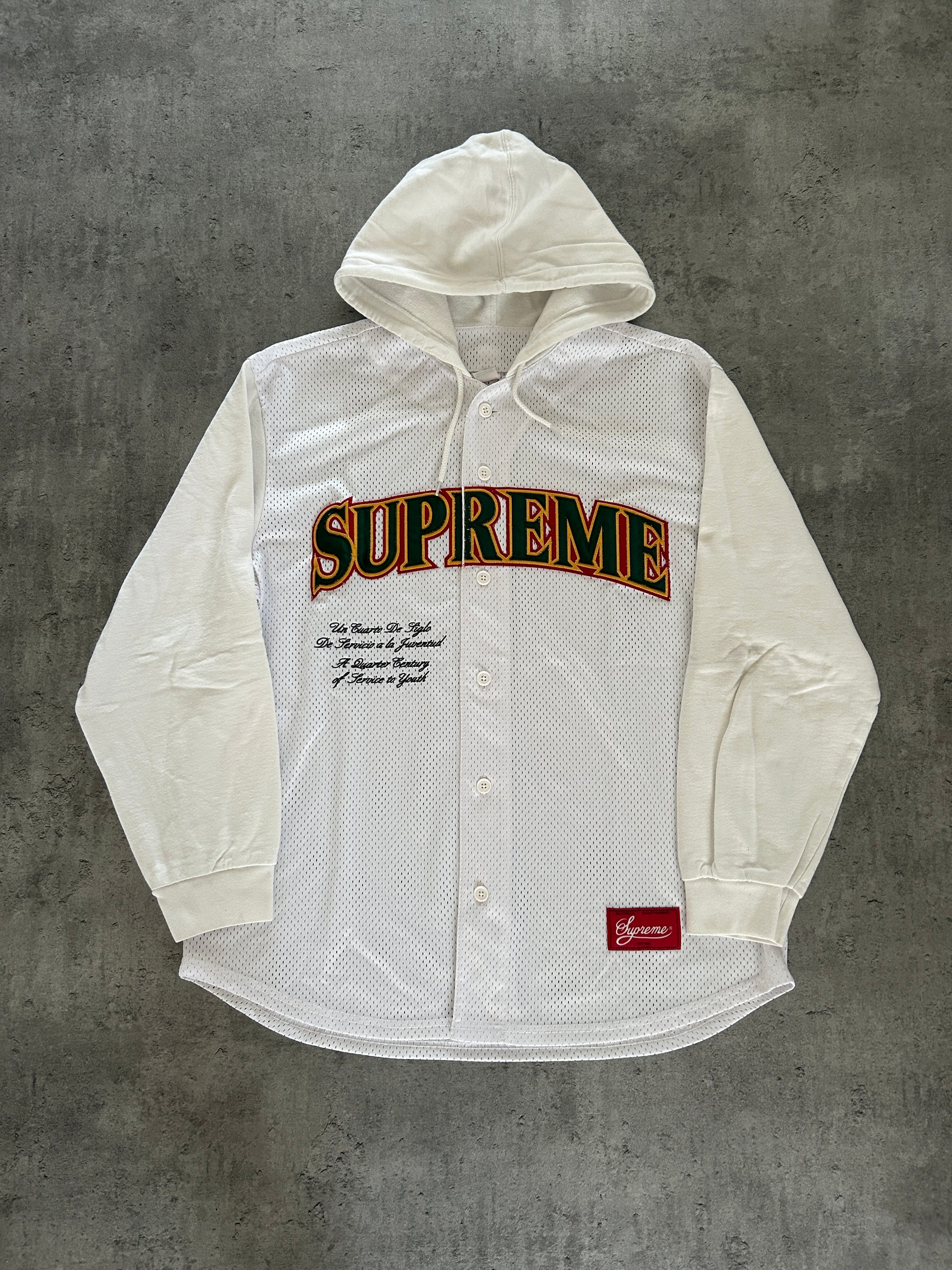 SUPREME MESH HOODIE JERSEY (L)