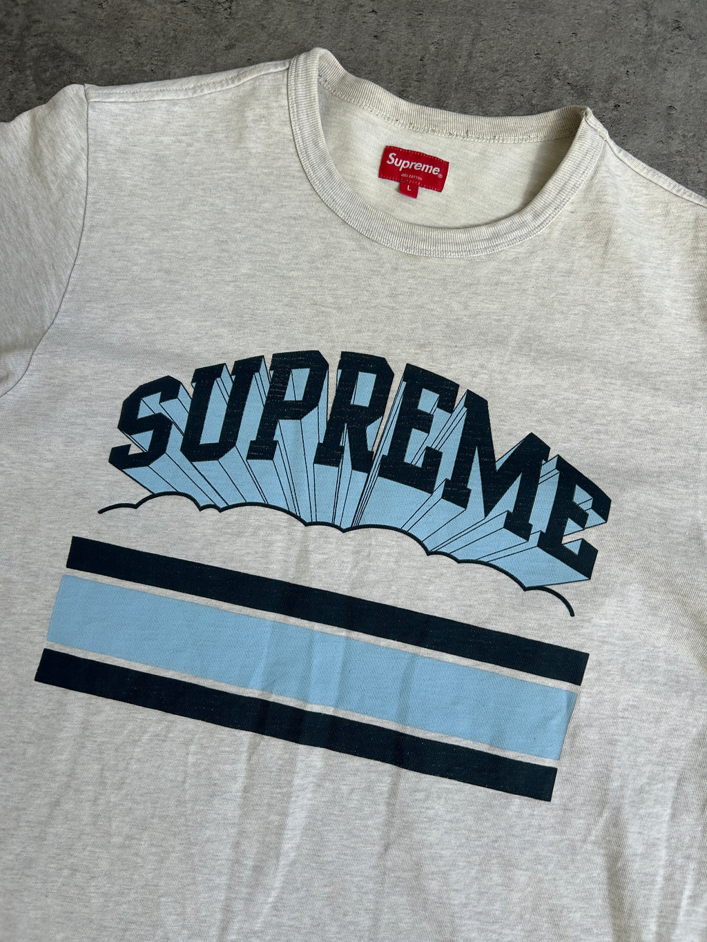 SUPREME CLOUDS TEE “GREY” (L)