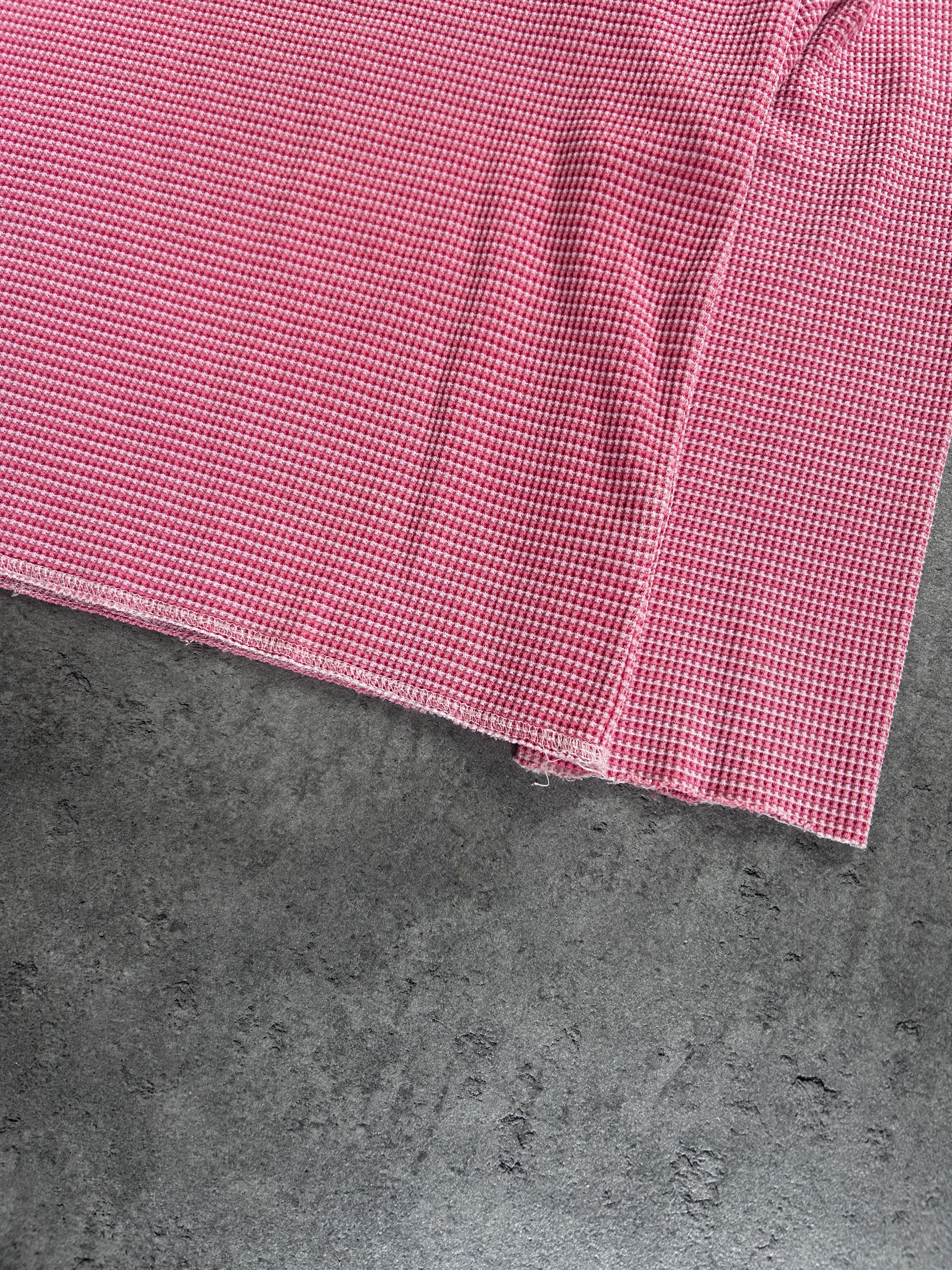 STÜSSY PINK WAFFLE KNIT LONGSLEEVE (M)