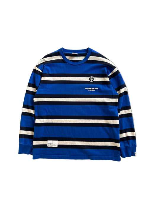 AAPE NOW STRIPE LONGSLEEVE (L)