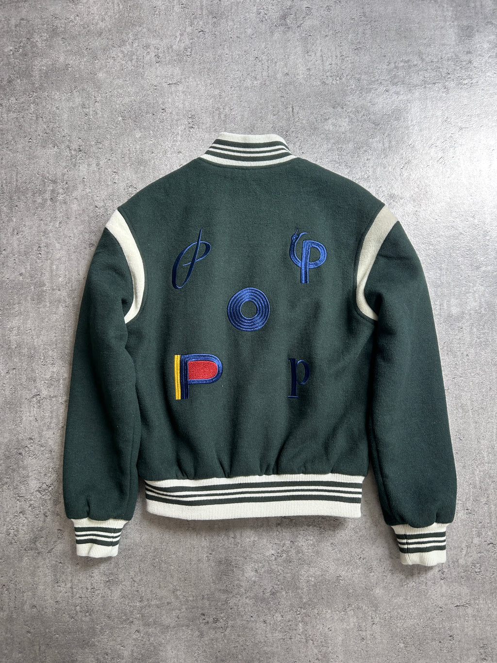 POP TRADING COMPANY X PARRA VARSITY BOMBER JACKET (S)