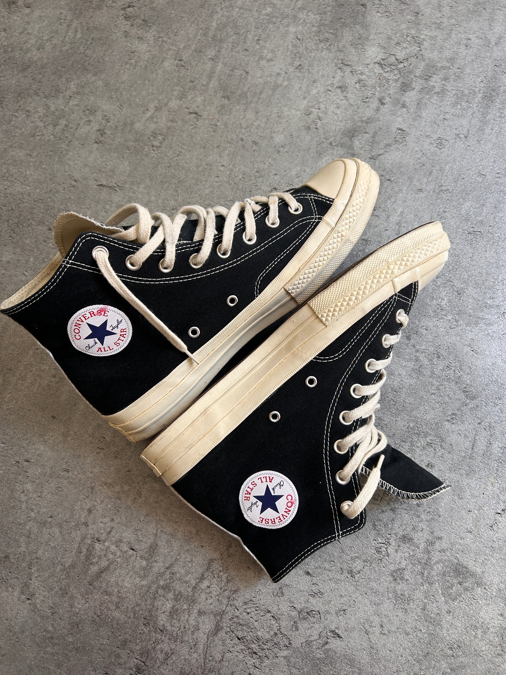 CONVERSE X CDG HIGH “BLACK” (44/44.5)