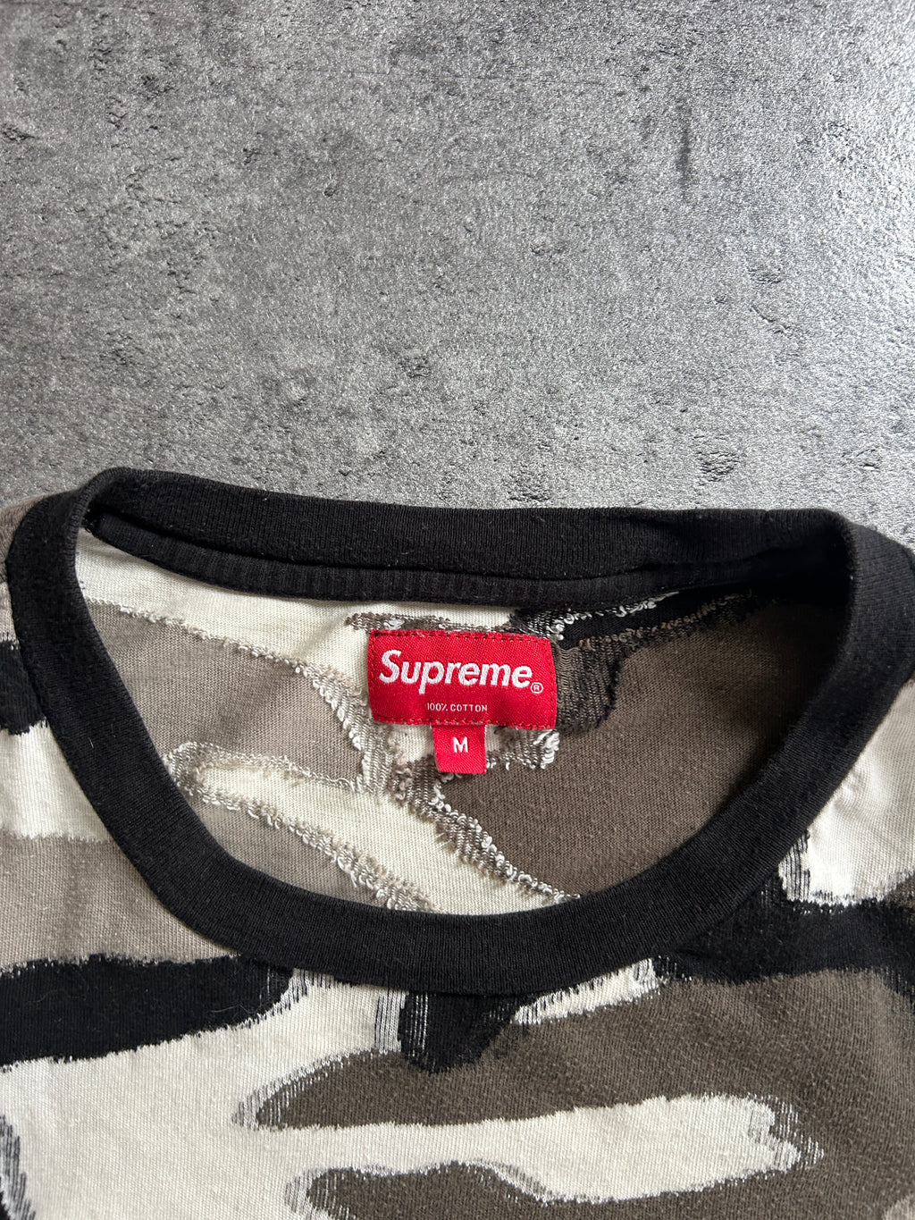 SUPREME INTARSIA CAMO TEE (M)