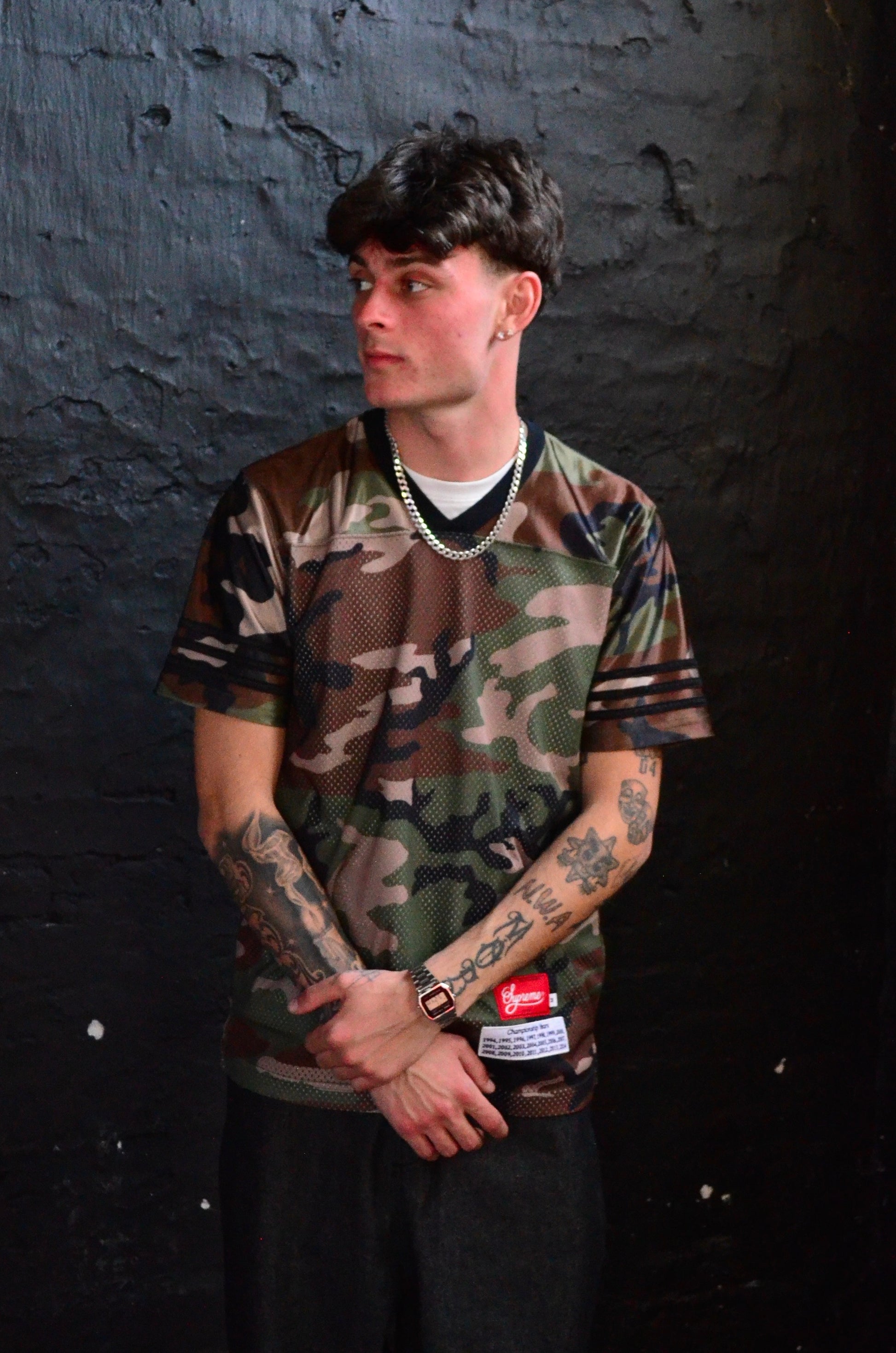 SUPREME CAMO CHAMPION JERSEY (M)